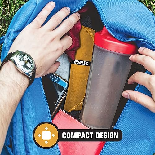 Miniatura 2 de Hurley Toallas de baño de microfibra estampadas, 30 x 60 pulgadas, toalla de viaje ligera y portátil para equipo de mochilero, lavado general y