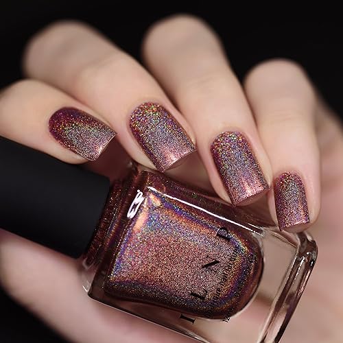 Miniatura 1933 de ILNP Madison Ave Esmalte de uñas holográfico metálico rosa antiguo