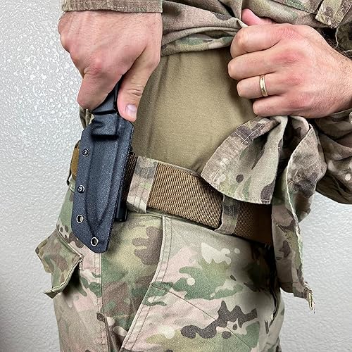 Miniatura 4 de LETHALIFE Cuchillo táctico de caza de hoja fija - Tanga completa, marrón coyote