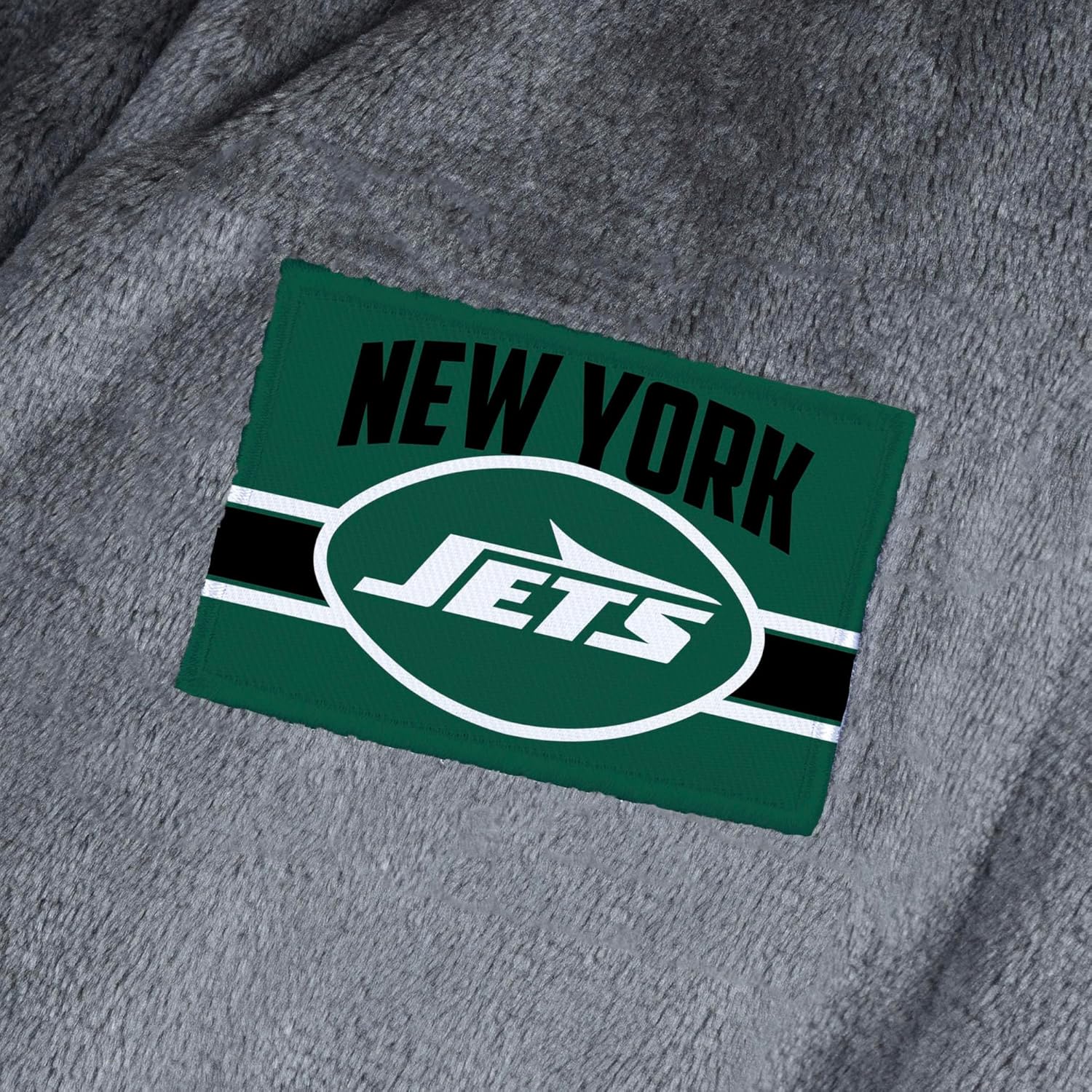 Northwest NFL New York Jets Silk Touch Bath Robe, Large/X-Large, Rollout Charcoal - Image 4