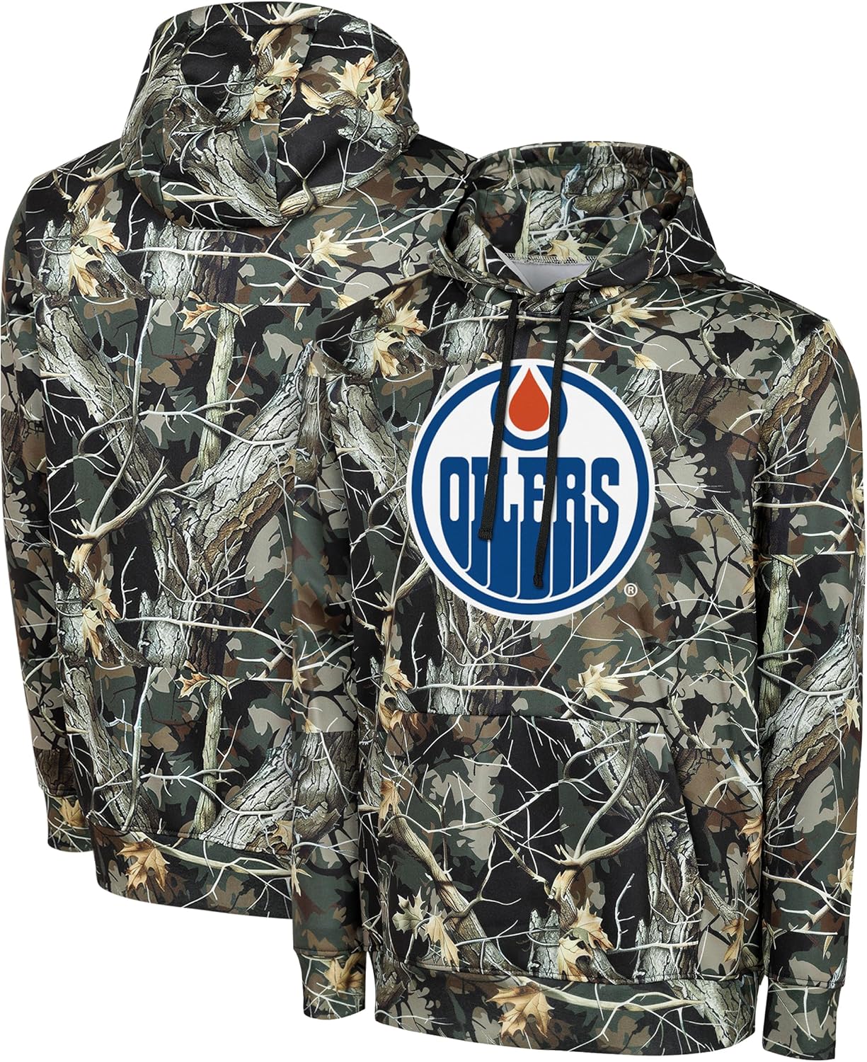 FOCO NHL Men's Official Hunter Camo Primary Logo Performance Pullover Hoodie Sweatshirt - Image 3