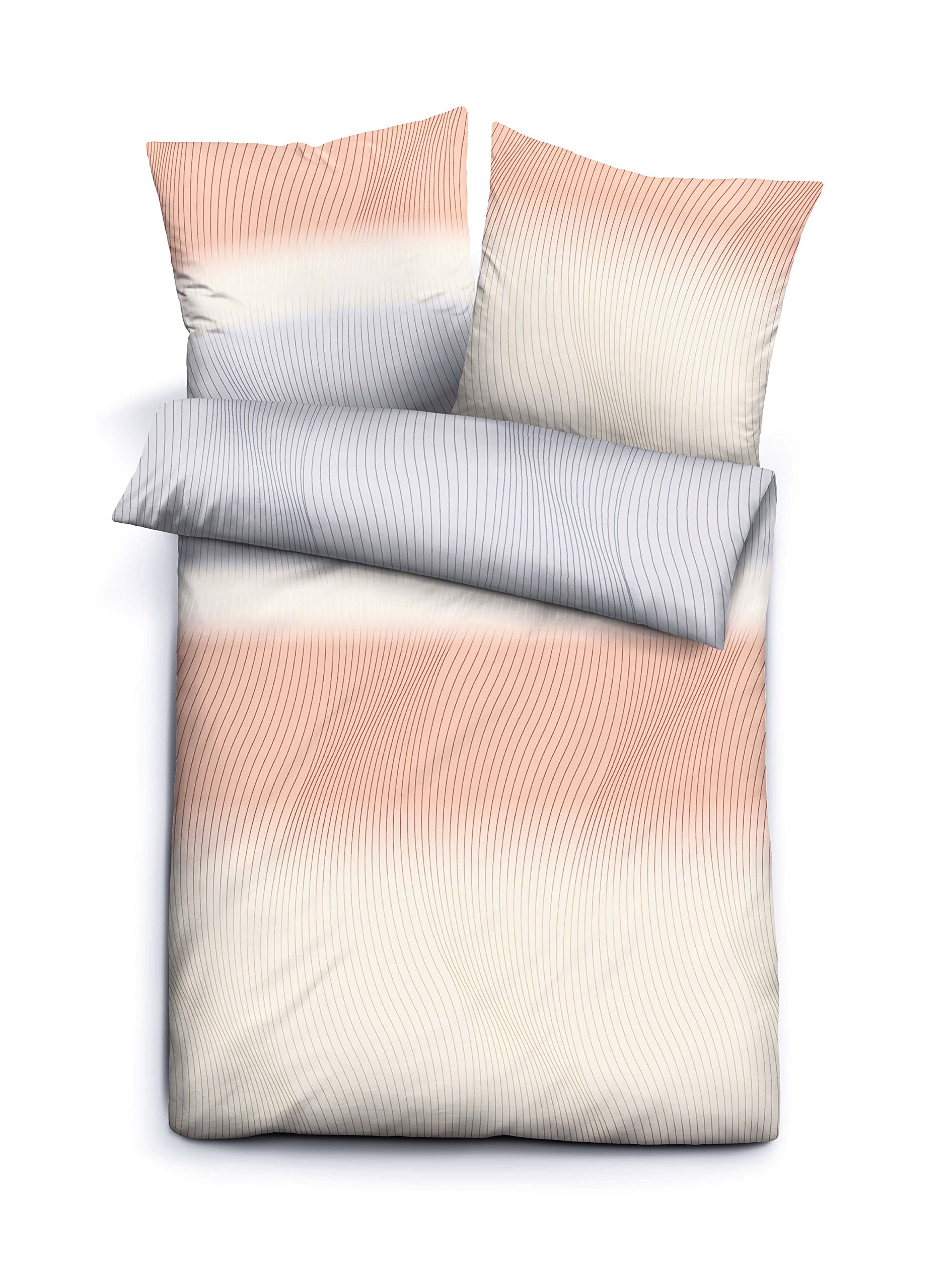 Biberna0003318 Flannelette Comfort Bed Linen Set with Pillowcase (Cotton) 1x 200 x 200 cm + 2x 80 x 80 cm Yellow