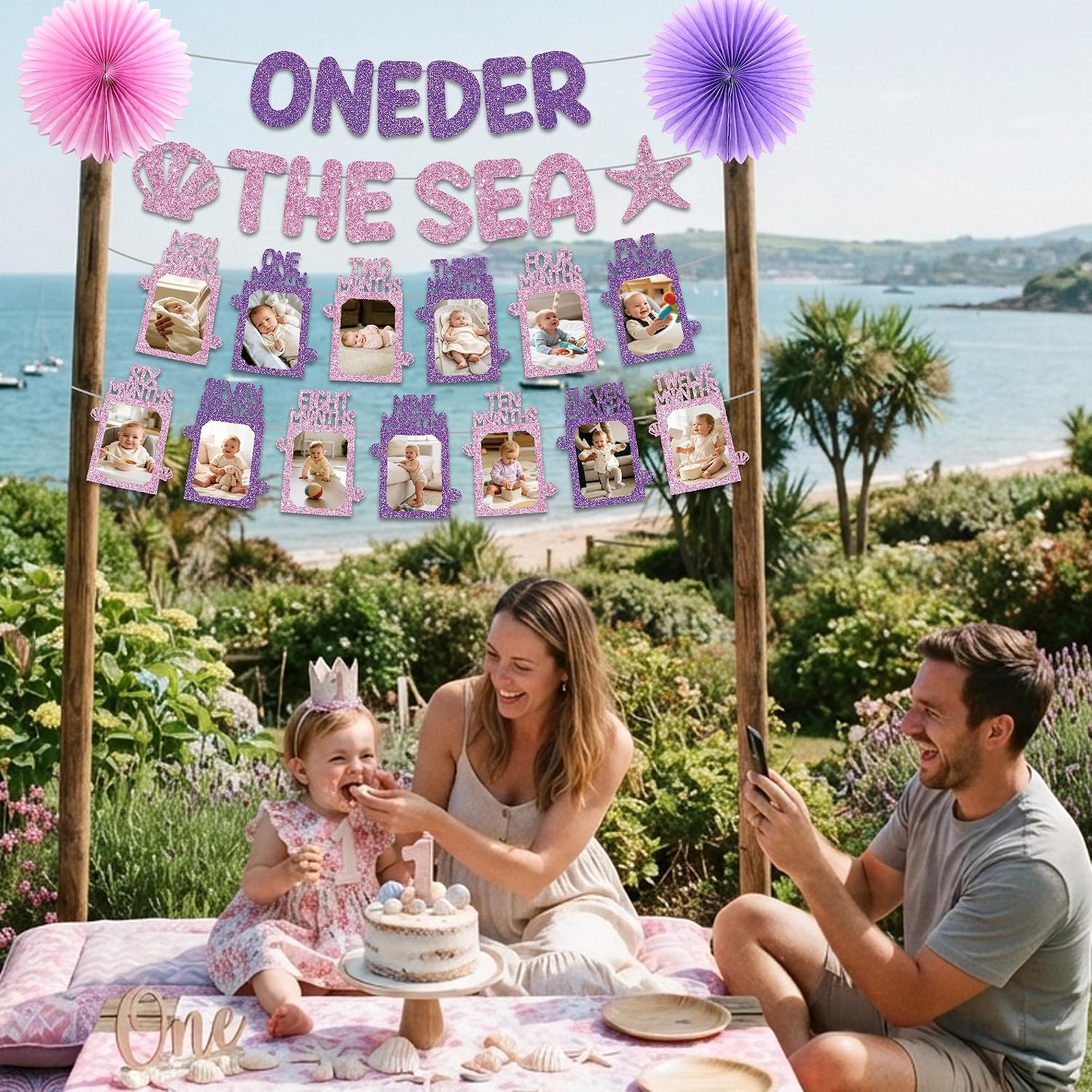 Oneder The Sea 1st Birthday Decorations, Ocean Theme First Birthday Decor