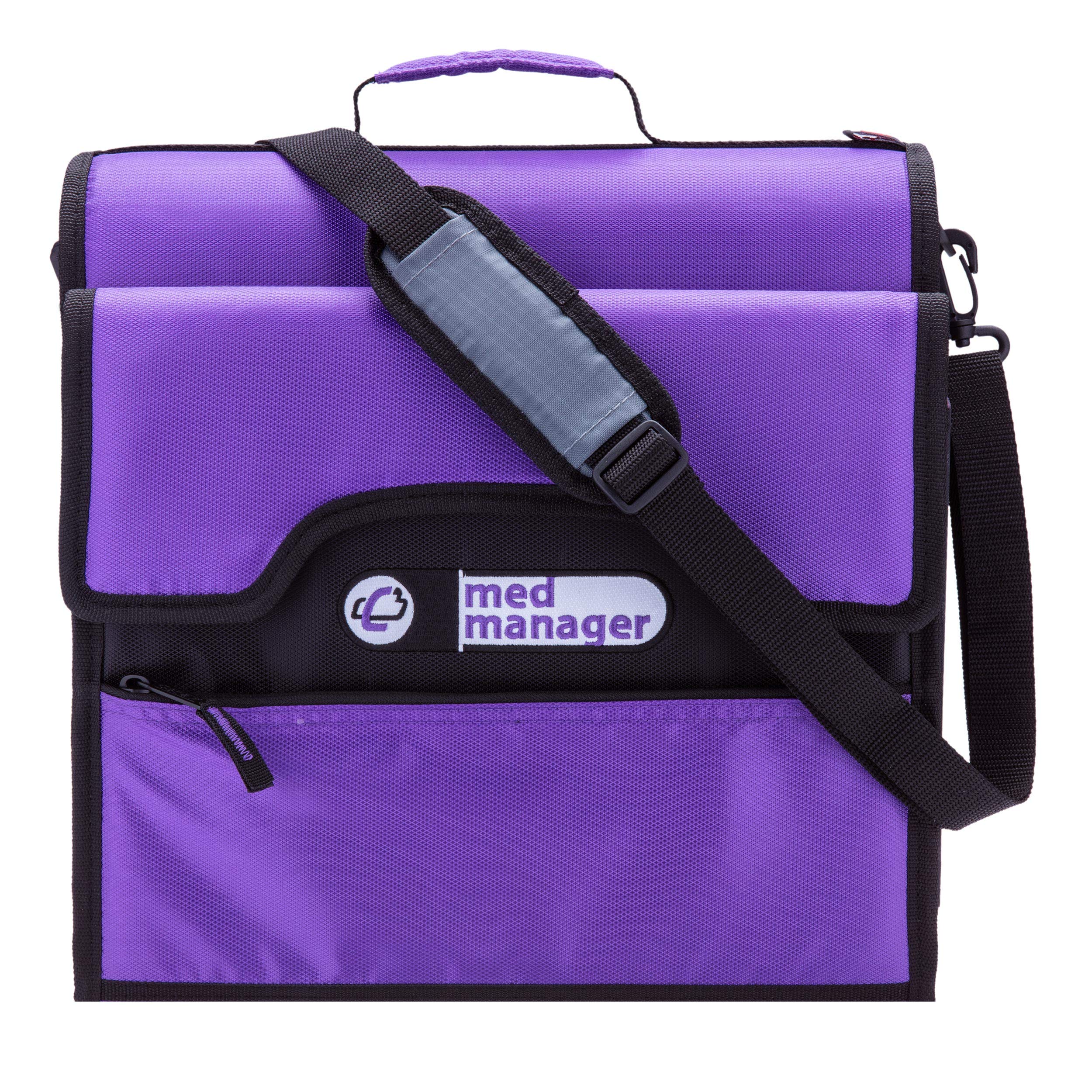 Med Manager MM-335-PUR, organizzatore medico, portatile, 30 x 30 x 10 cm, viola