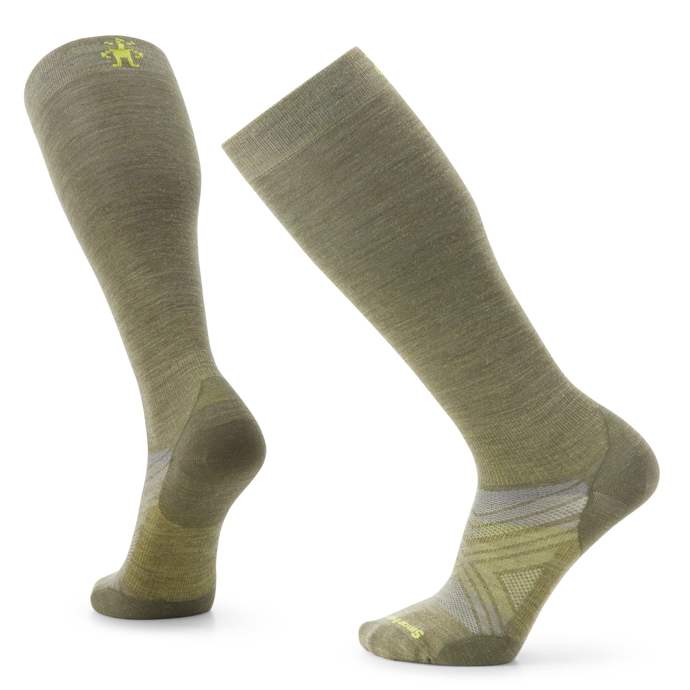 Smartwool Ski Zero Cushion Over The Calf Socks For Men and Women, Winter Moss, Large