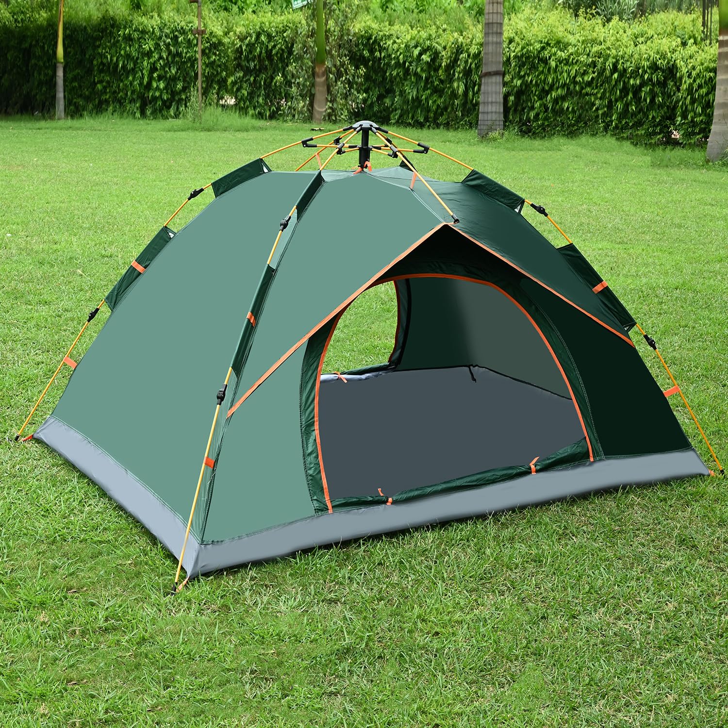 Hacer Camping Spring 210D+170T Fabric Lightweight Backpacking Waterproof Windproof Portable Cabin for 2 to 3 Persons Suitable for Hiking-image-2