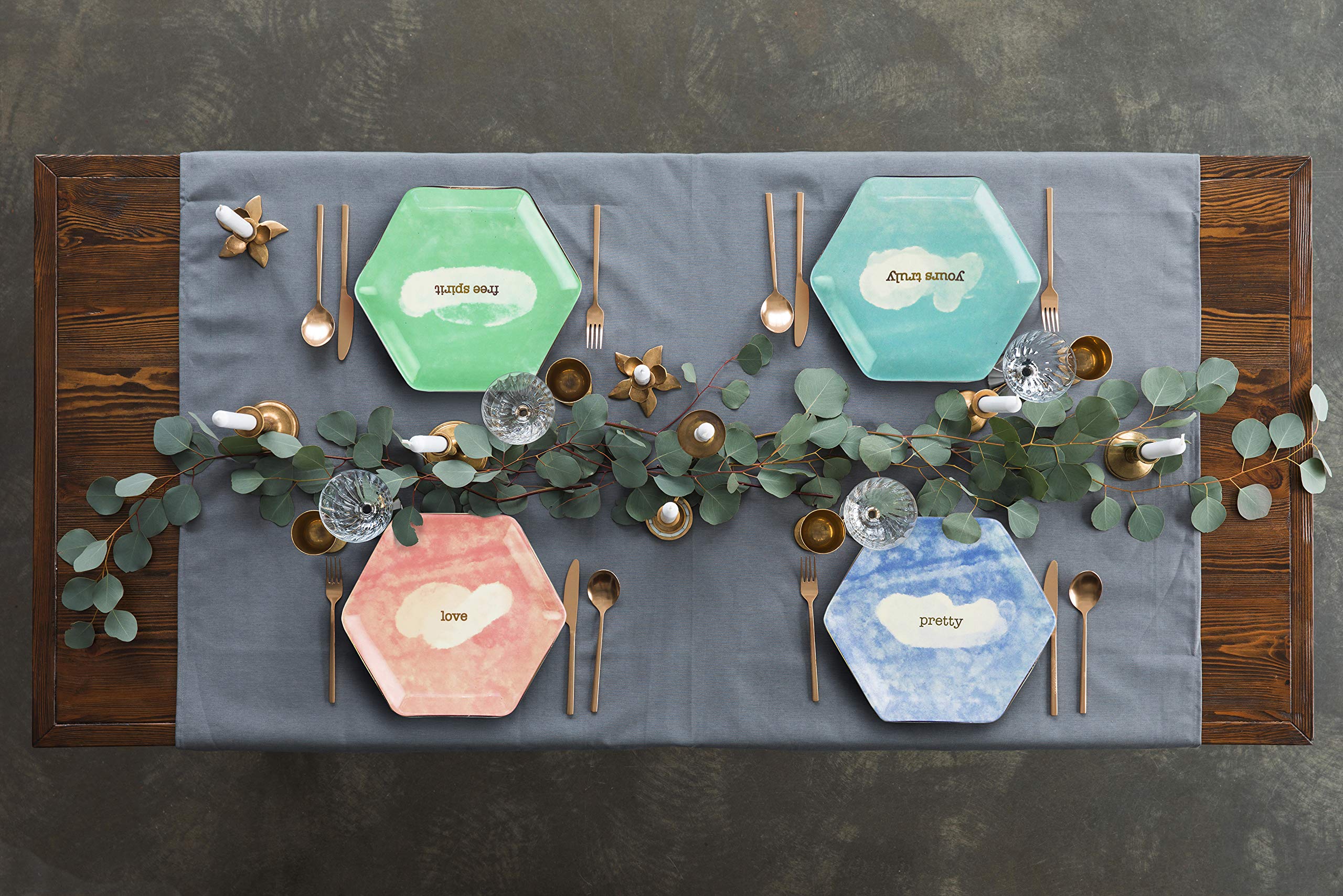 American Atelier Soiree 4 Piece Dessert Plate Set, 5x5.75