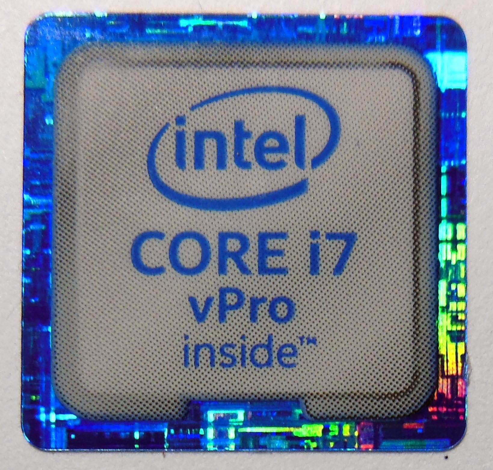 Sticker Compatible with Intel Core i7 vPro Inside 18mm x 18mm [890]