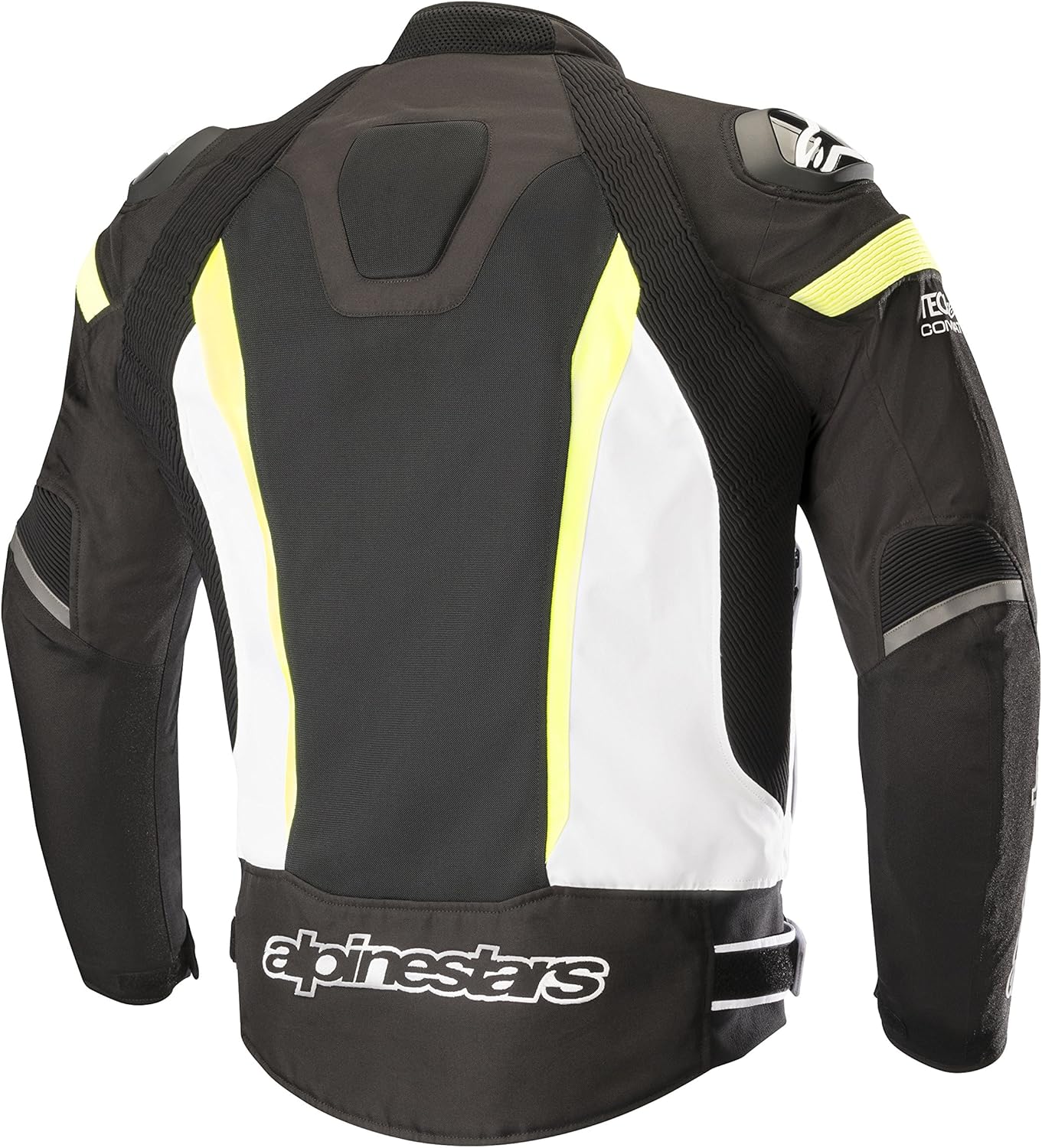 Alpinestars Men's T-Missile Air Motorcycle Jacket Tech-Air Compatible, Black/White/Yellow, 2X-Large