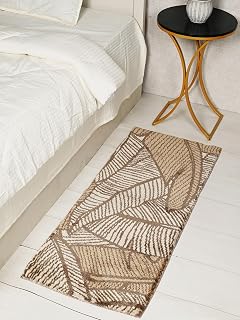 Saral Home Kera Modern Soft Pile Runner, Brown. 45x110 cm