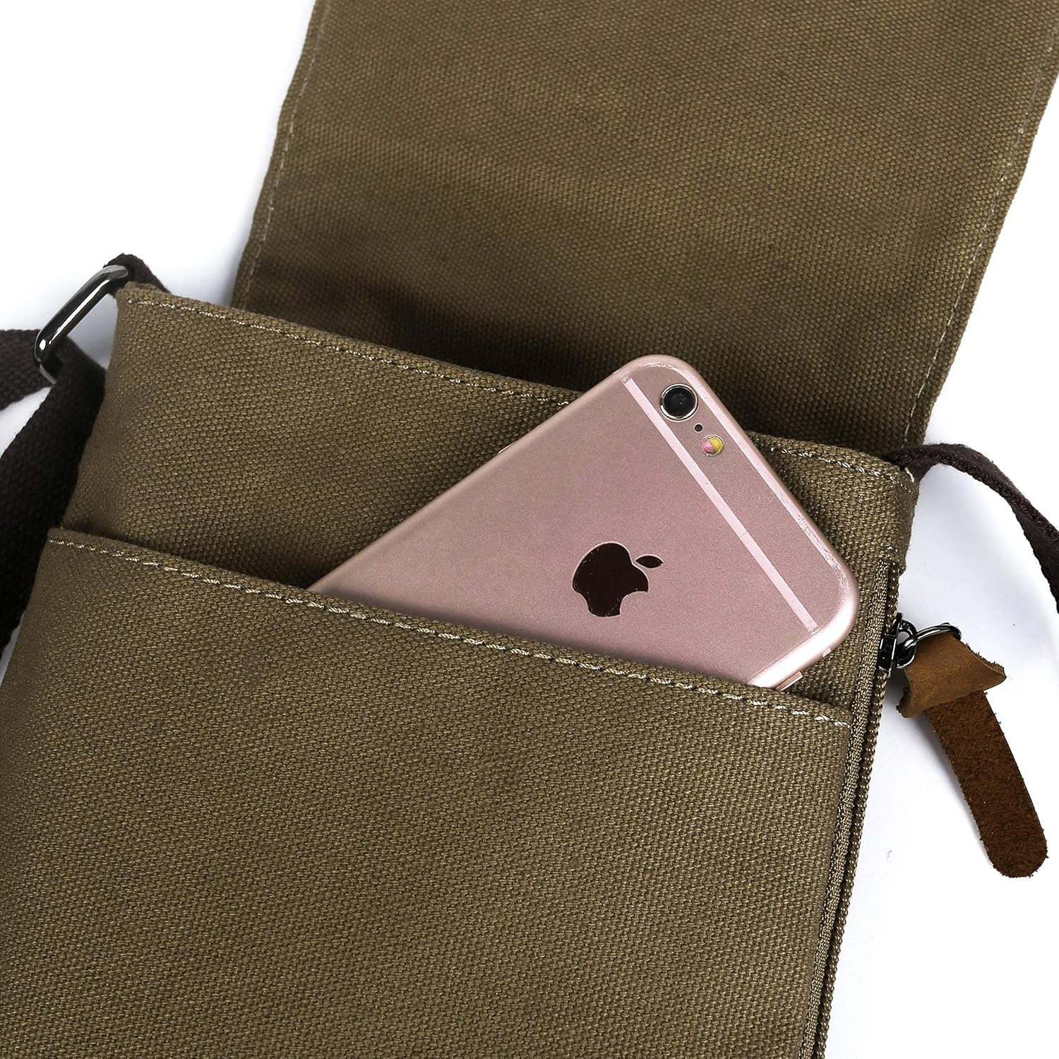 Sechunk Vintage Canvas Messenger Cross body bag Shoulder bag - Image 6