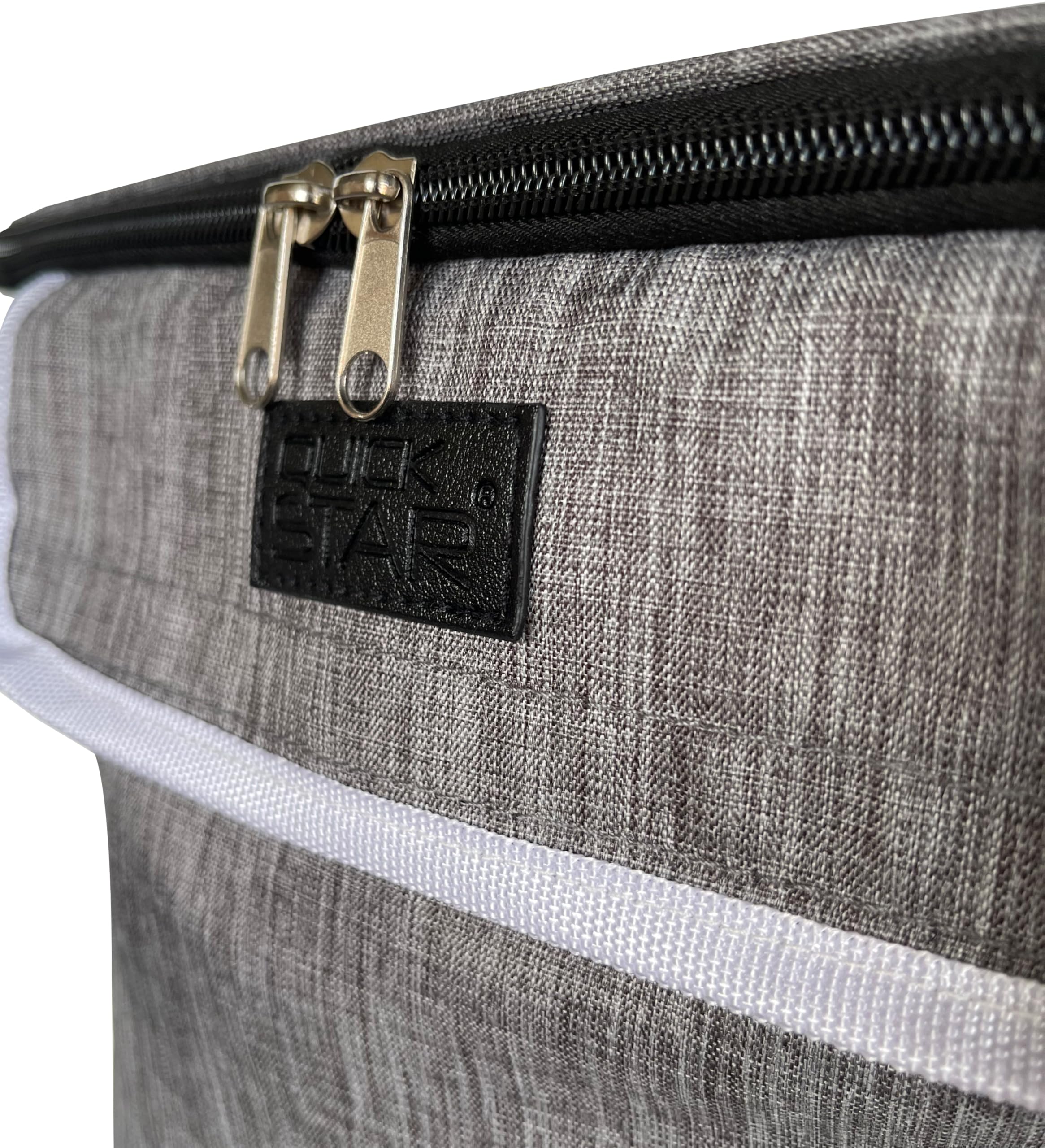 Faltbarer Aluminium Einkaufstrolley 57L (48L + 9L Kühlfach) Grau, 50kg Traglast, 35x45x98cm, Eva Leichtlaufräder Ø20,5cm, Klappbar, Als Sackkarre & Umhängetasche nutzbar, Einkaufswagen Haken