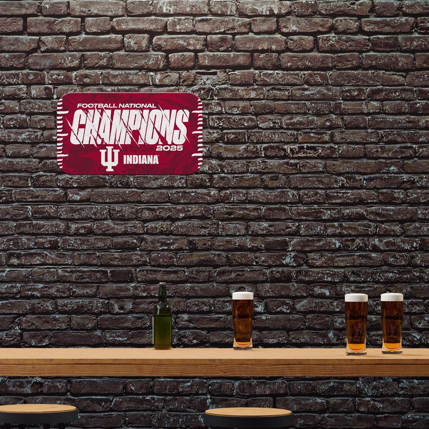 Rico Industries NCAA Indiana Hoosiers 2026 Football National Champions Shape Cut Pennant - Home and Living Room Décor - Soft Felt EZ to Hang - Image 2