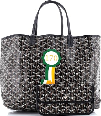 Pre-Loved Saint Louis Tote Printed Coated Canvas PM, Black