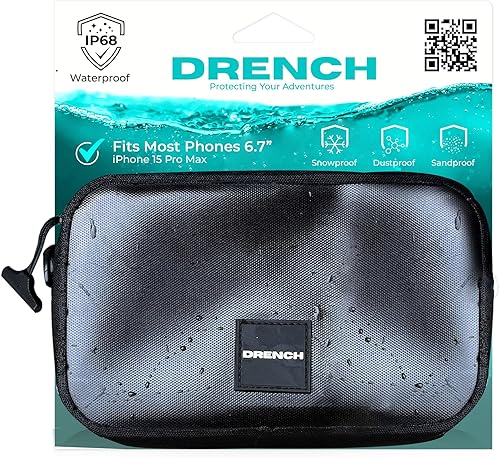 Miniatura 6 de Drench Funda impermeable para teléfono 100% subacuática, bolsa seca para natación, buceo, kayak, funda impermeable para teléfono, riñonera, funda