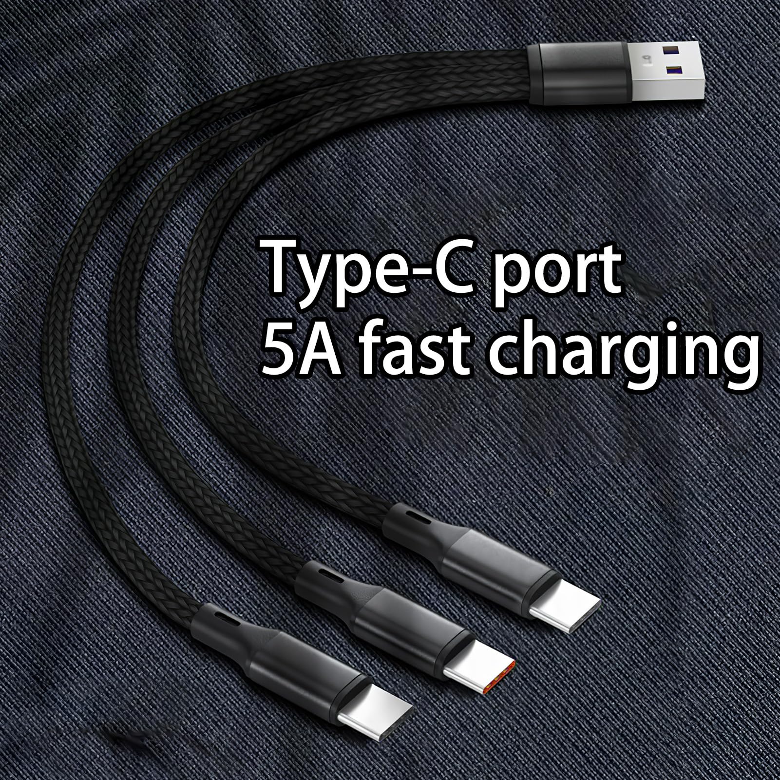 Splitter USB C a 3 Type-C Cavo 3 in 1 in Nylon Intrecciato 1,2
