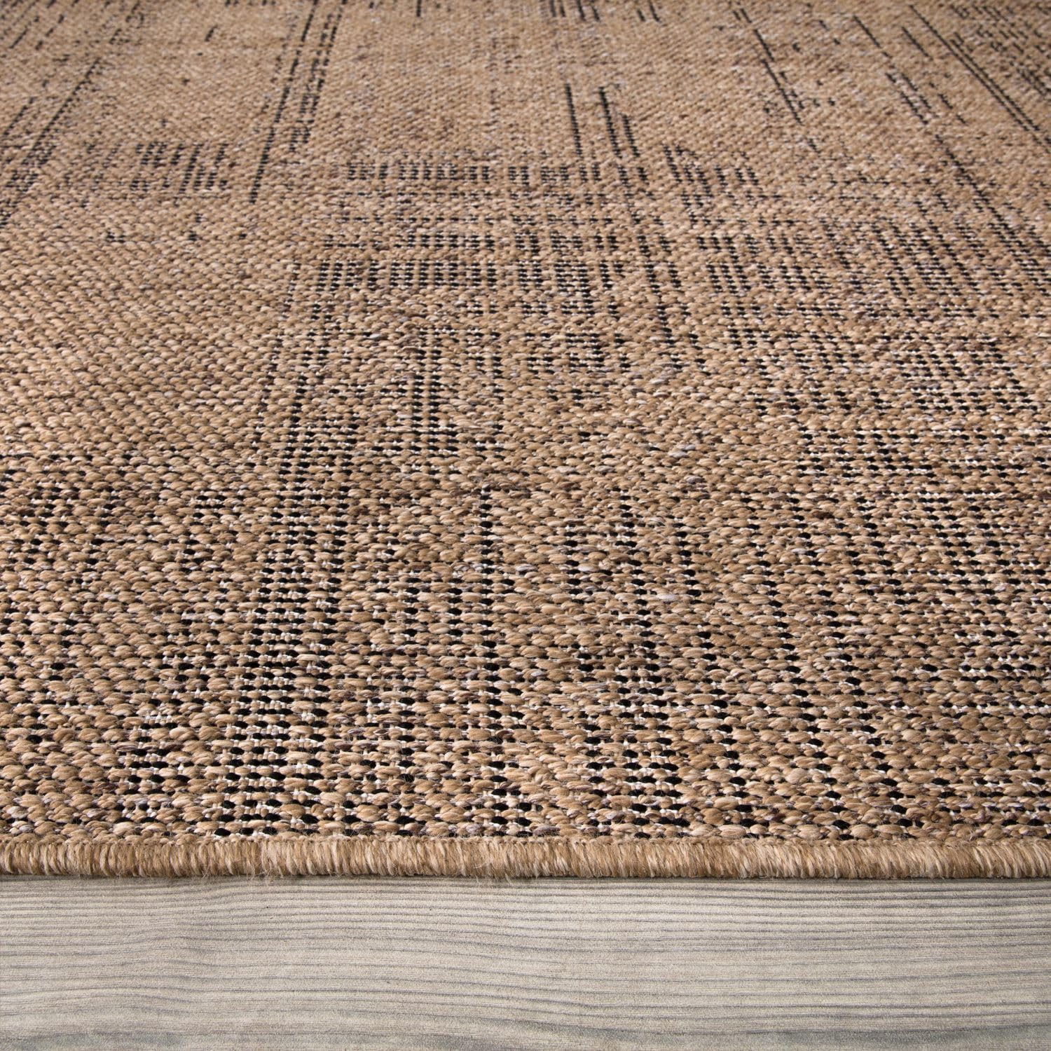 TT Home Tappeto Esterno Lavabile 160x220 cm Beige Marrone