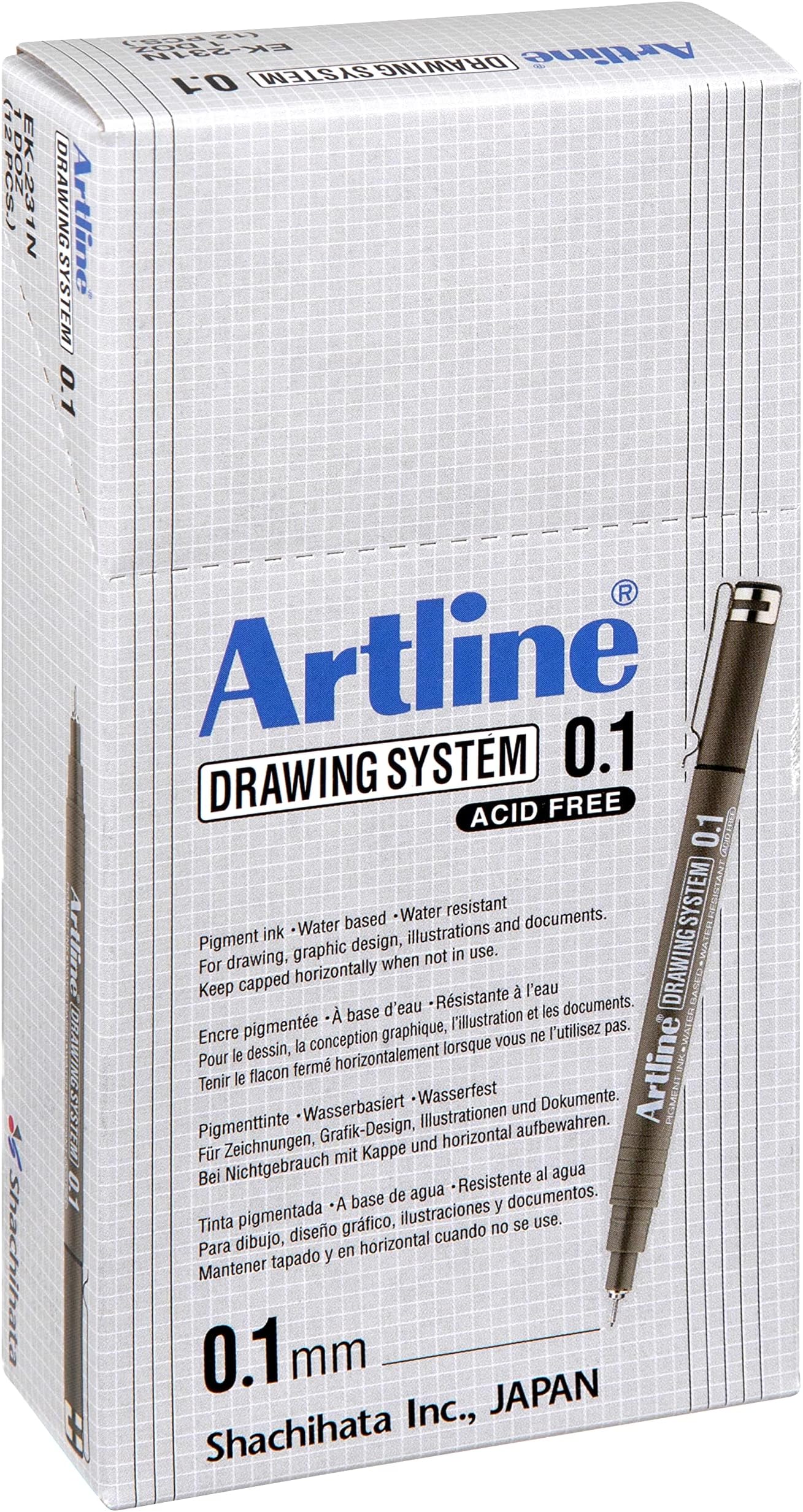 Artline Drawing Fine Pen 0.1 Mm|Assorted
