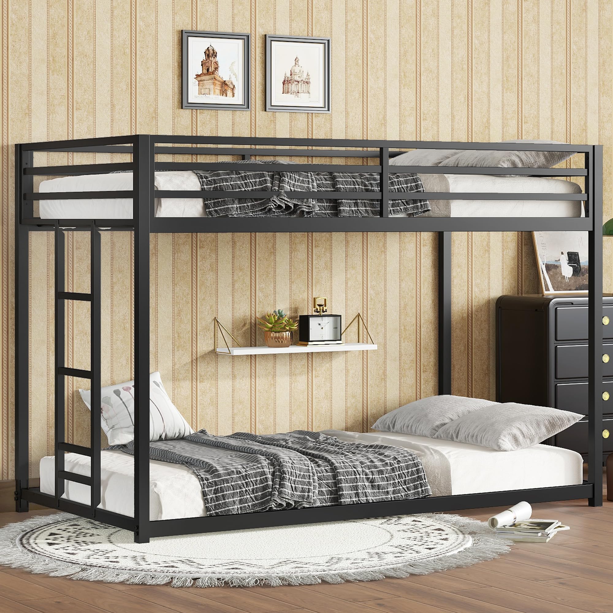 Snapklik.com : Bellemave Twin Over Twin Metal Bunk Beds For Kids/Adults