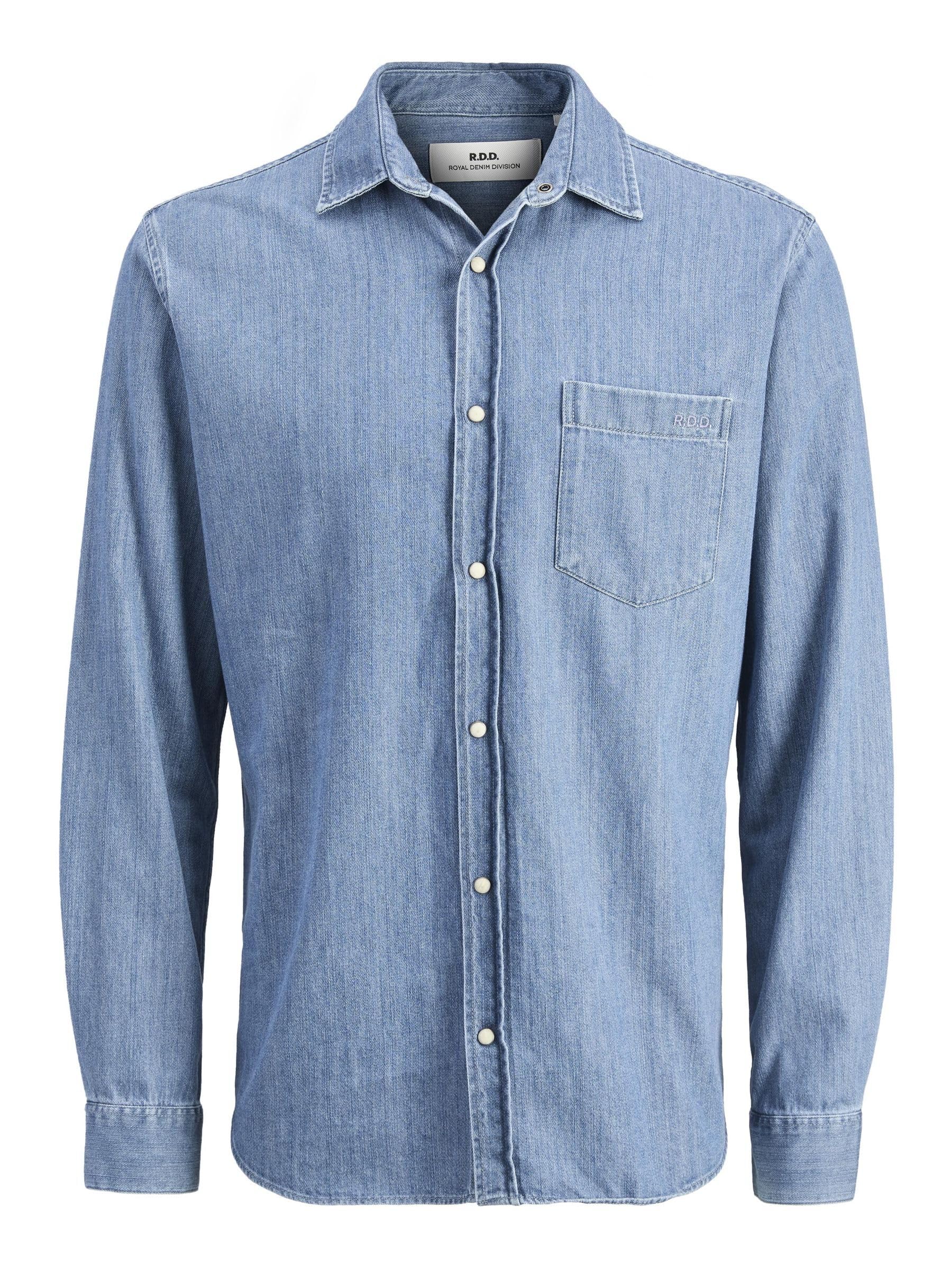 R.D.D. ROYAL DENIM DIVISION Męska koszulka dżinsowa Rddlesner L/S Noos Rddlesner Denim Shirt L/S Noos (1 opakowanie)