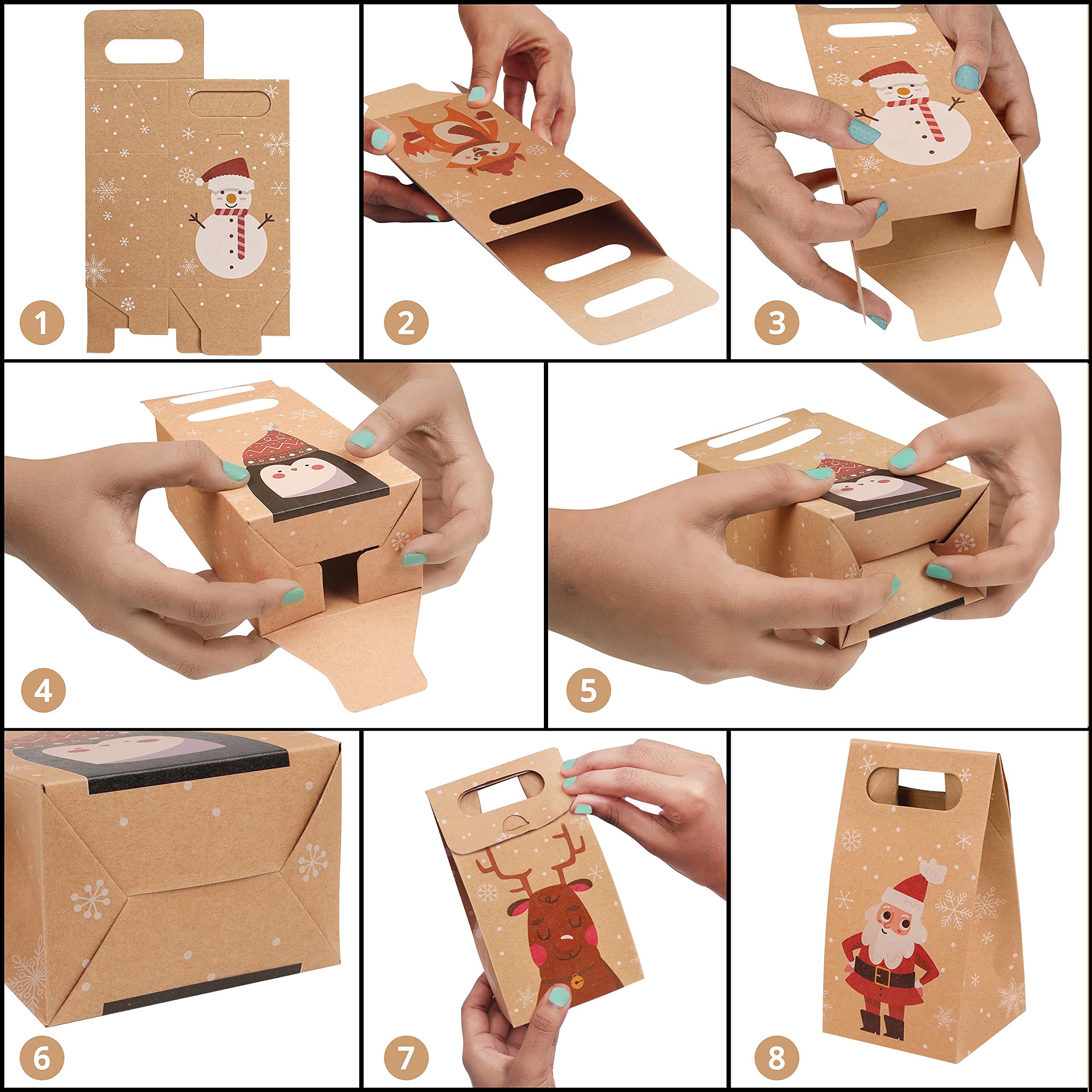 24 Sachets Papiers - Kraft - Avec Soufflet - Créalia - Emballage Cadeau