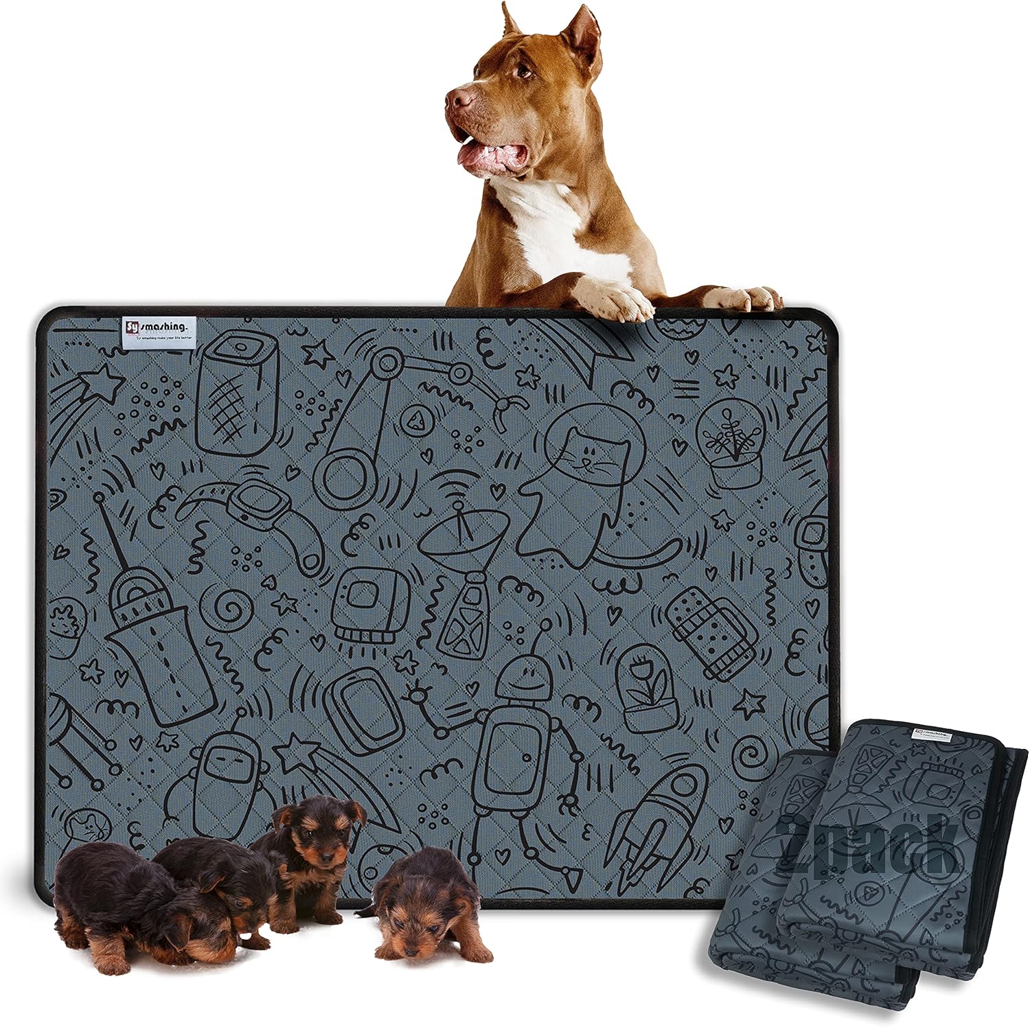 Sysmashing Washable Dog Pee Pads 36x31 2Pack,Reusable Pet