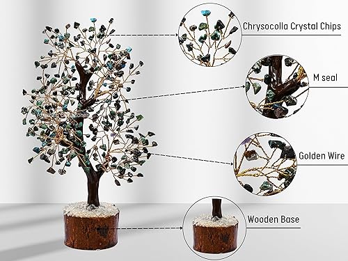 Vista 53 de Árbol de la vida de cristal curativo natural de piedra lunar blanca, Feng Shui, árbol de la vida de la fortuna para decoración del hogar