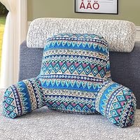Vista 104 de Bohemian Printed Reading Pillow with Support Arms Soft Bed Rest Pillows Back Support Cushion for Kids Reading Watching TV Sitting Up in Bed Whale