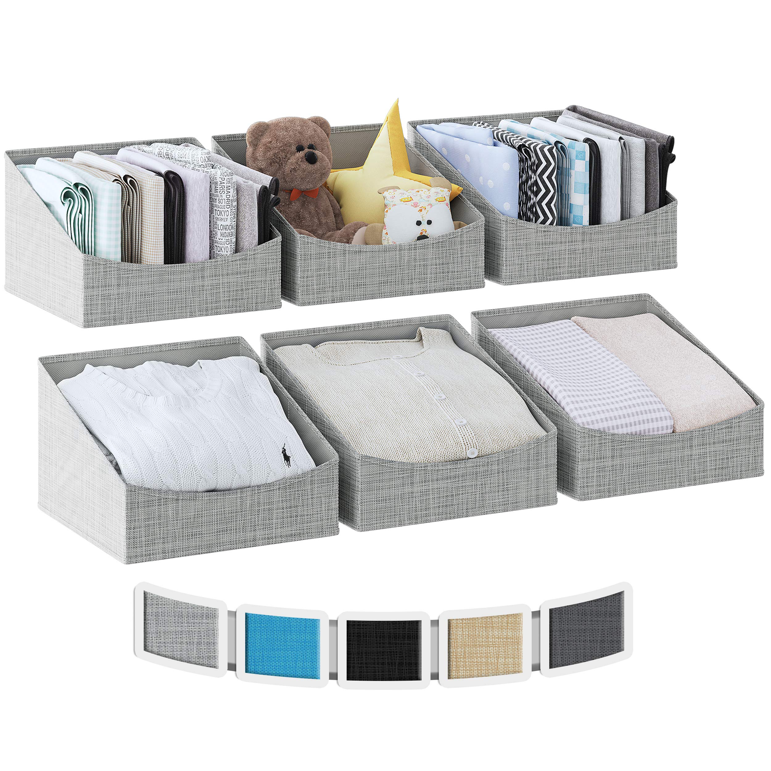 Buy NEATERIZE Storage Baskets for Shelves [Set of 6] Clothes