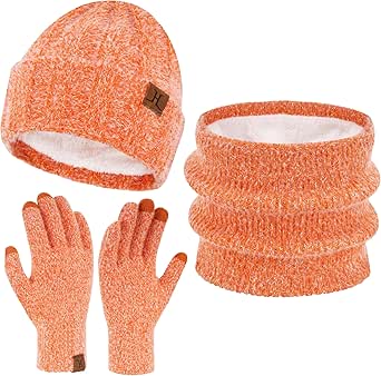 ZASFOU Heren Wintermuts Lange Halsdoek Touchscreen Handschoenen Set met Warme Fleece Gevoerde Muts Cadeau voor Mannen Koude Dag, Grijs, One Size ZASFOU Heren Wintermuts Lange Halsdoek Touchscreen Handschoenen Set met Warme Fleece Gevoerde Muts Cadeau voor Mannen Koude Dag, Grijs, One Size