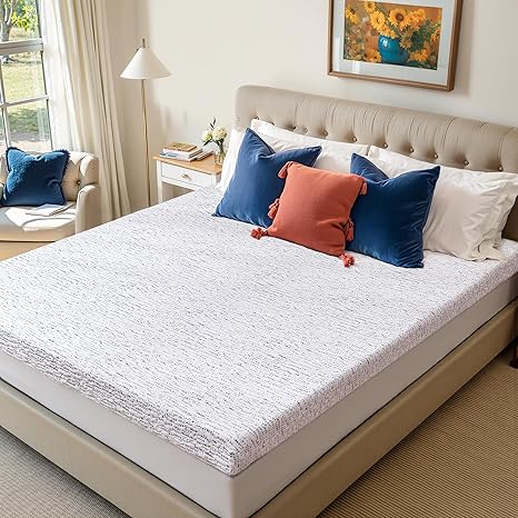 Subrtex Mattress Topper Twin XL, 4 Inch Memory Foam Mattress Topper for College Dorm, Soft Bed Topper with Removable Washable Cover, CertiPUR-US Certified