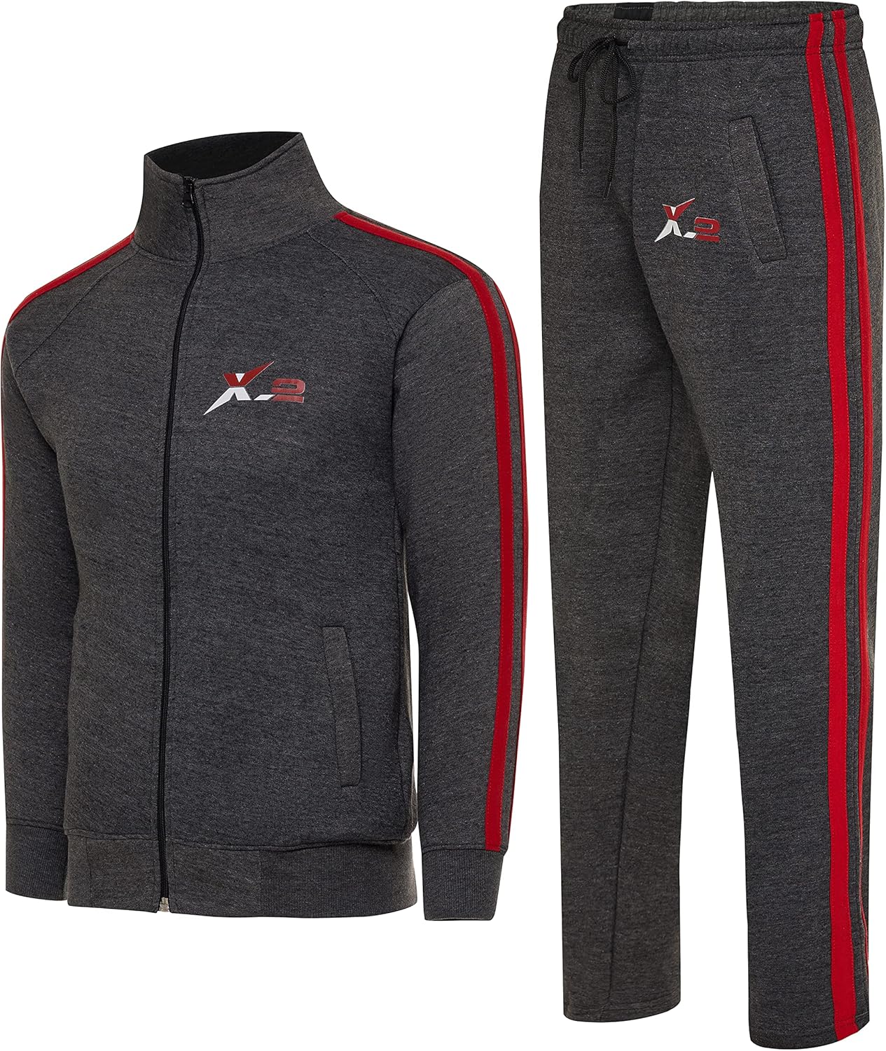 Skylinewears Men's Activewear Full Zip Warm Tracksuit Sports Set Casual Sweat Suit 2 Piece Set