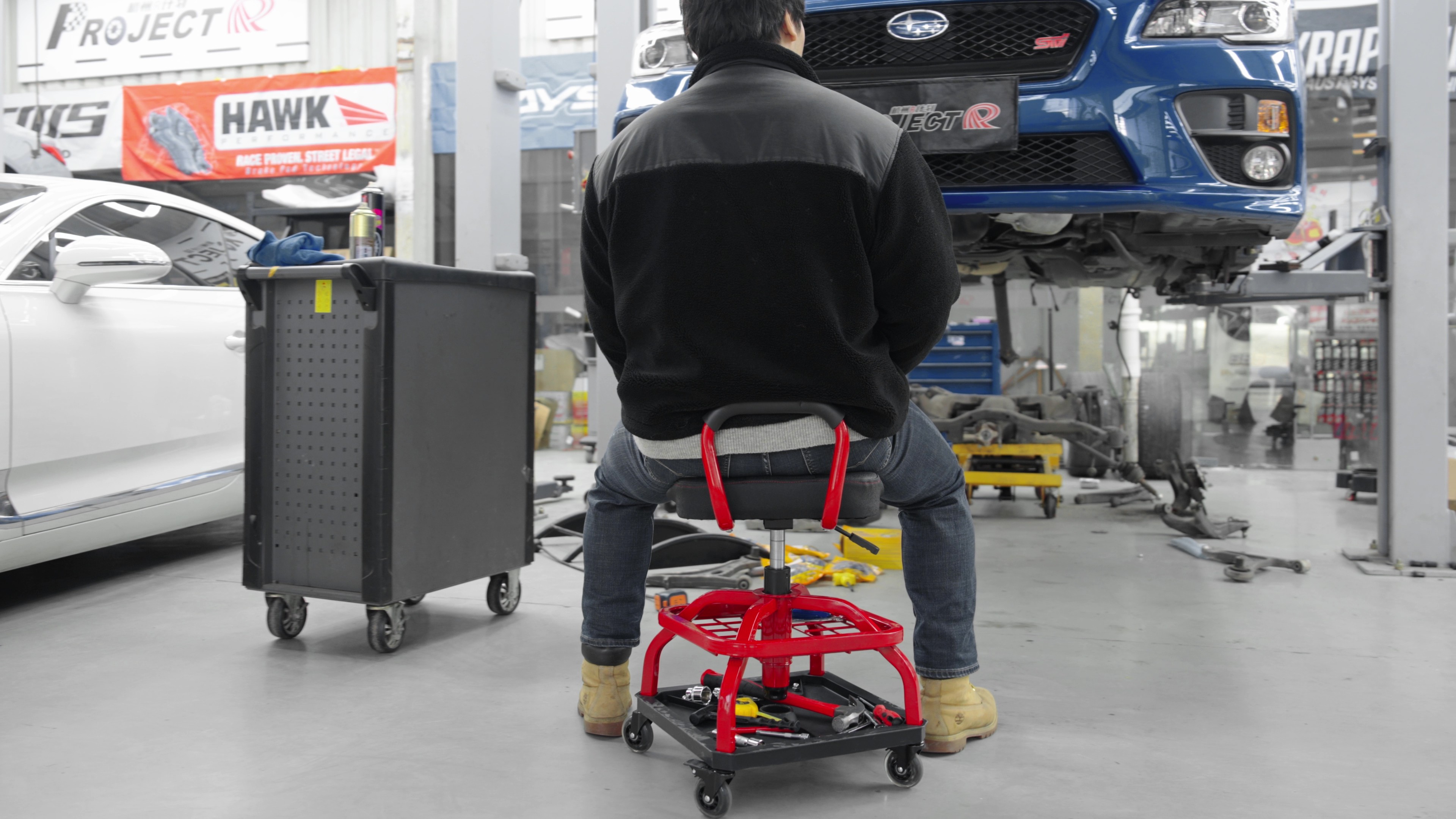 Amazon.com: FREEKYROCK Rolling Shop Stool with Wheels, Garage