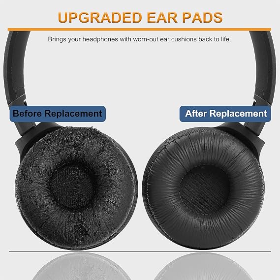 Replacement ear pad for Callez Sony headphones, 70mm replacement ear pad, C Headset compatible with Sony MDR-ZX110 ZX110NC ZX100 WH-CH500 CH510 CH520 V150 V250 V200 JBL Tune 510BT 500BT 450BT 660NC 600BTNC