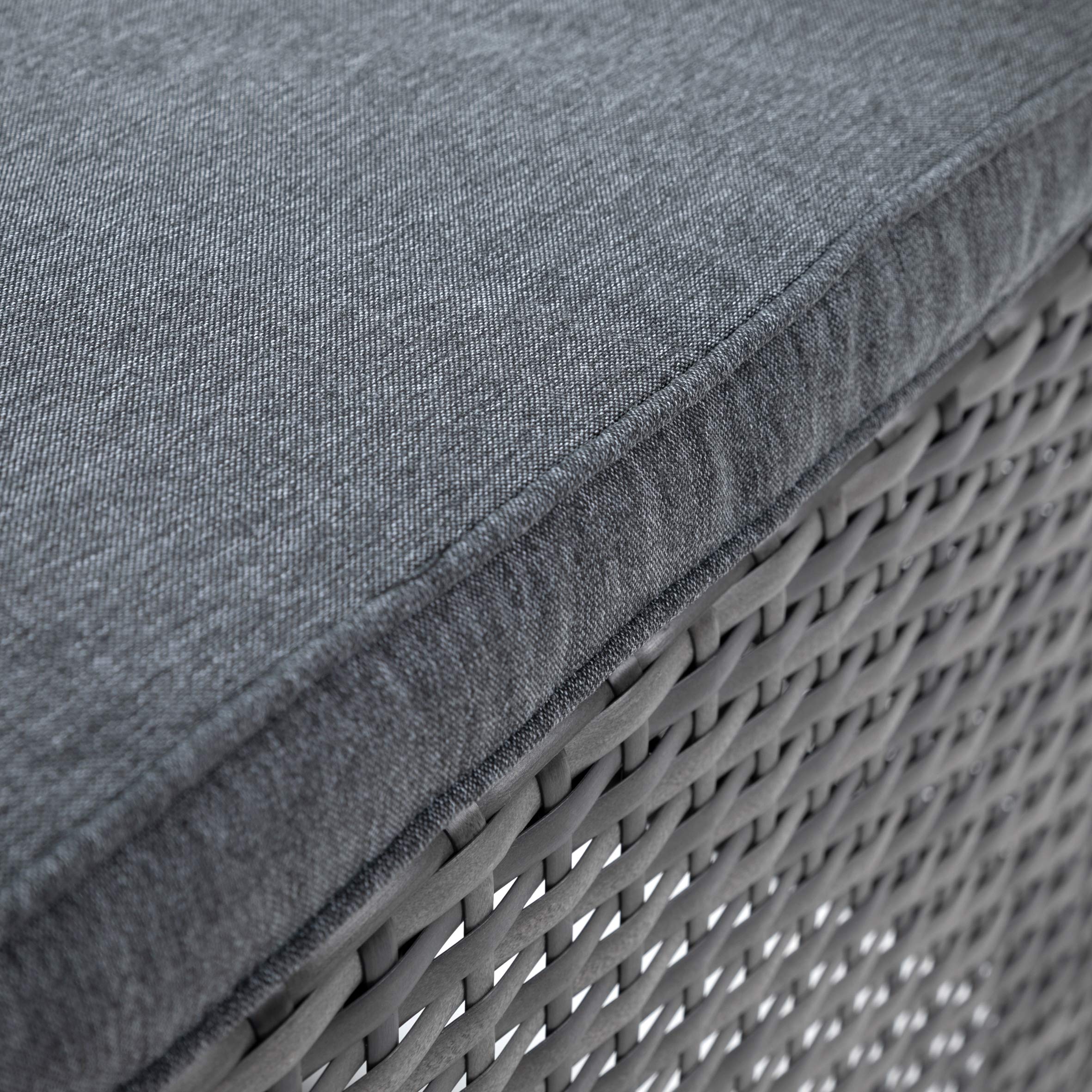 greemotion Fauteil de Jardin Tessin, Chaise de Jardin en Poly Rotin avec Accoudoirs, Fauteuil d’Extérieur Cadre en Aluminium, env. 65 x 90 x 59 cm, Gris