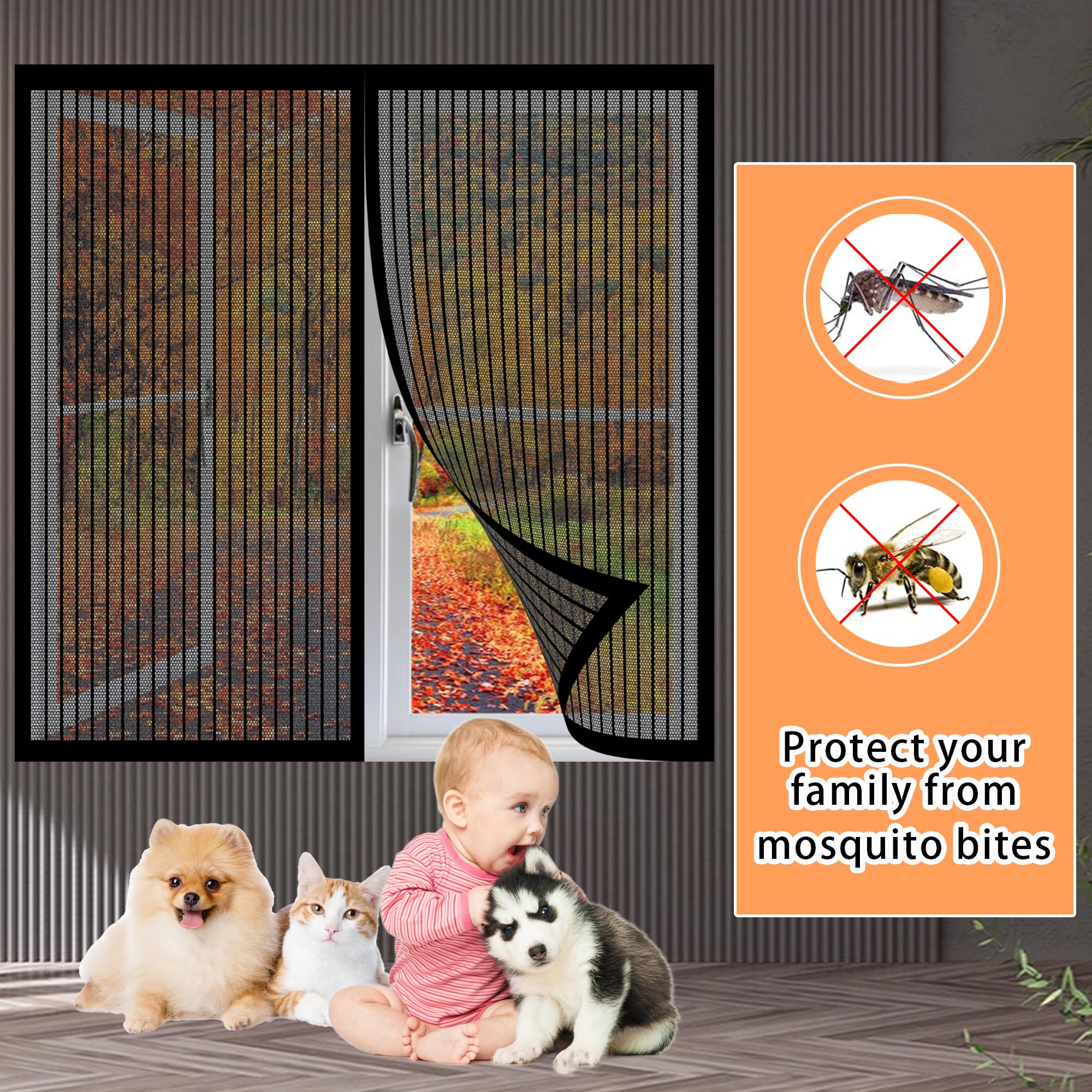 Magnetische Hordeur 110 X 160 Cm Magnetisch Vliegengordijn Vliegenhorren Eenvoudige