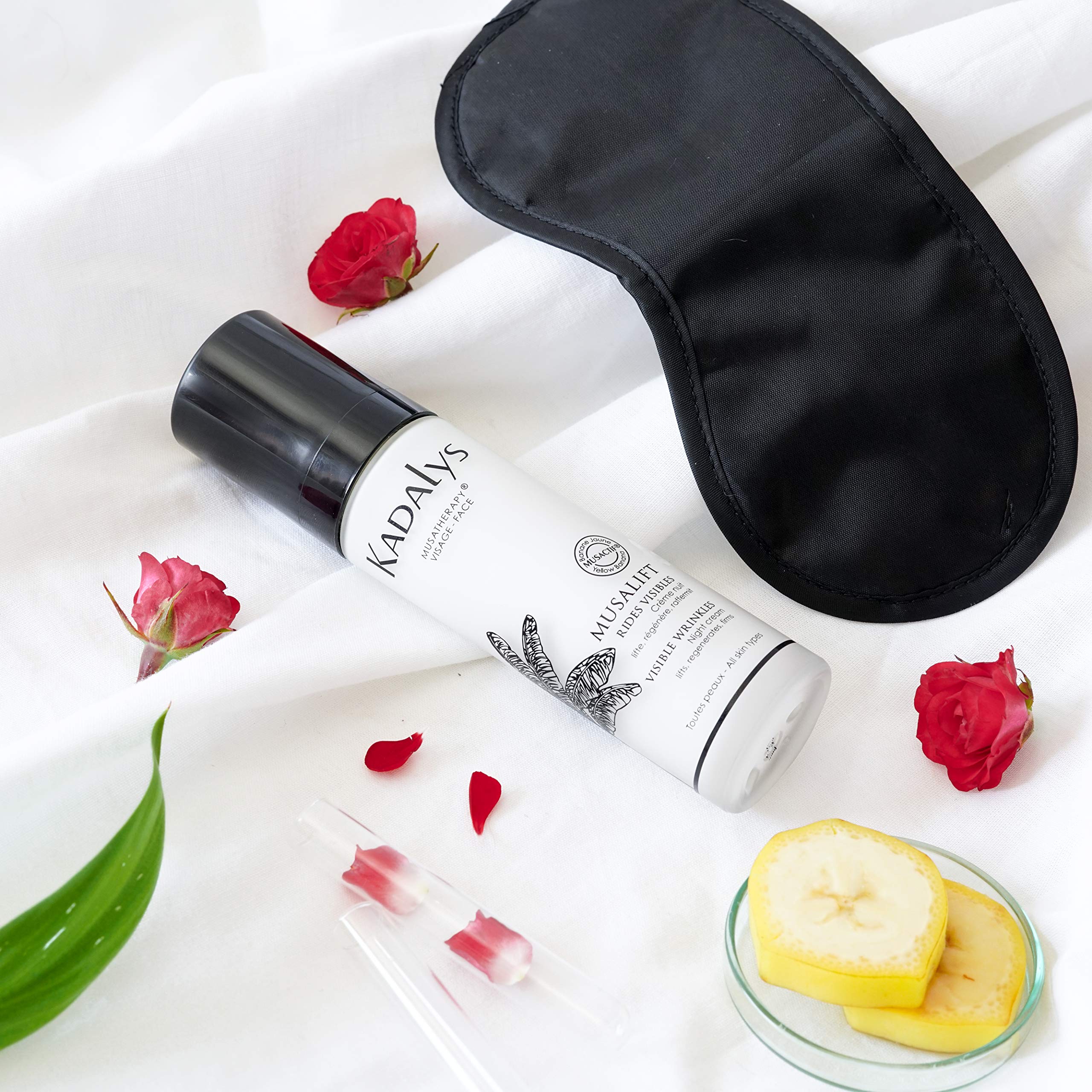 BIO Kadalys Musalift Lifting Face Cream - wygładza widoczne zmarszczki - 100% naturalne pochodzenie - kwas hialuronowy - formuła wegańska - wyprodukowana we Francji - 50 ml