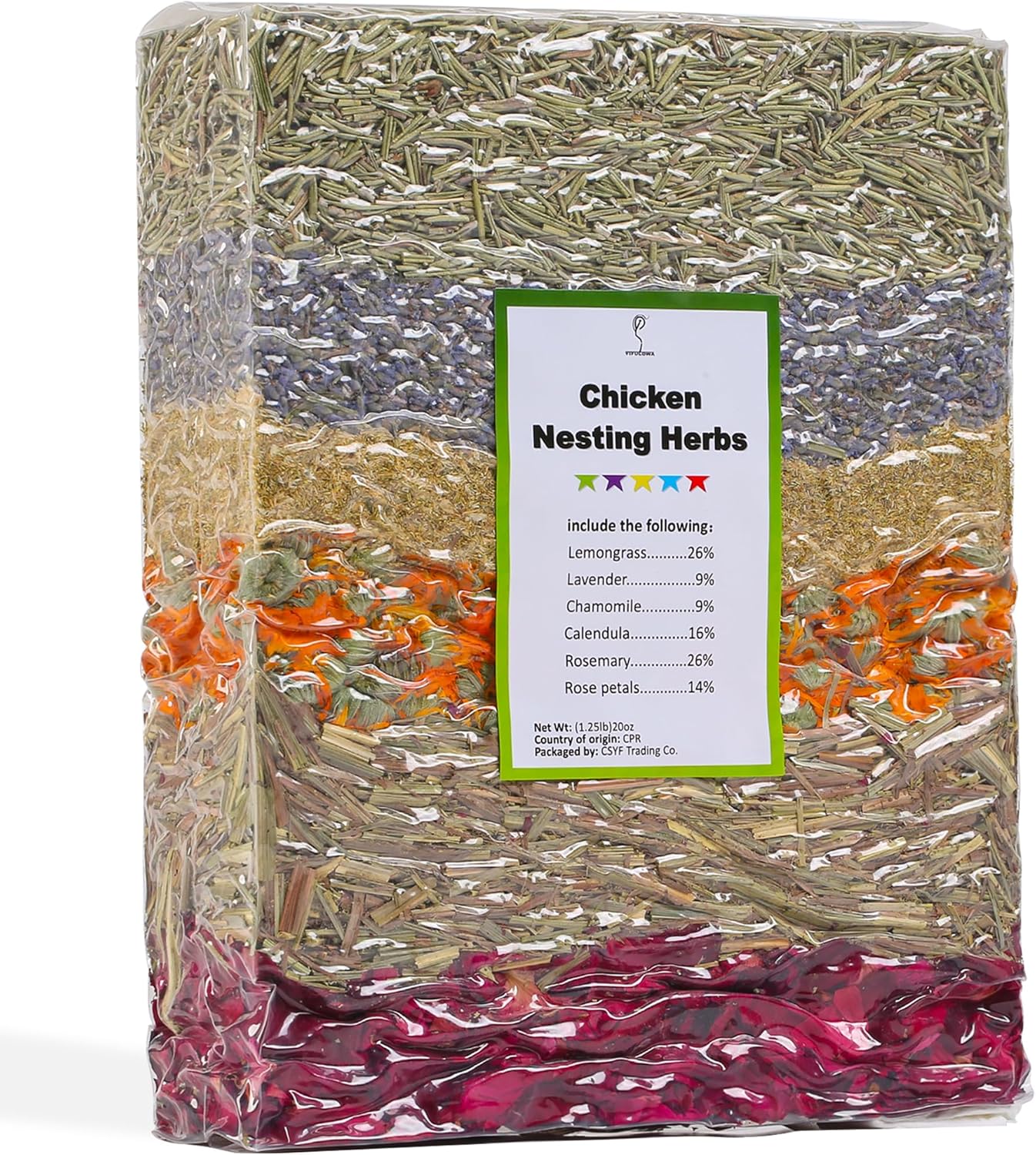 Chicken Nesting Box Herbs 40oz Vacuum-Packed, Natural 6 Dried Herbs for Chicken Coop Freshness, Healthy Hens, Optimal Egg Production and Reduced Stress (Extra Large)