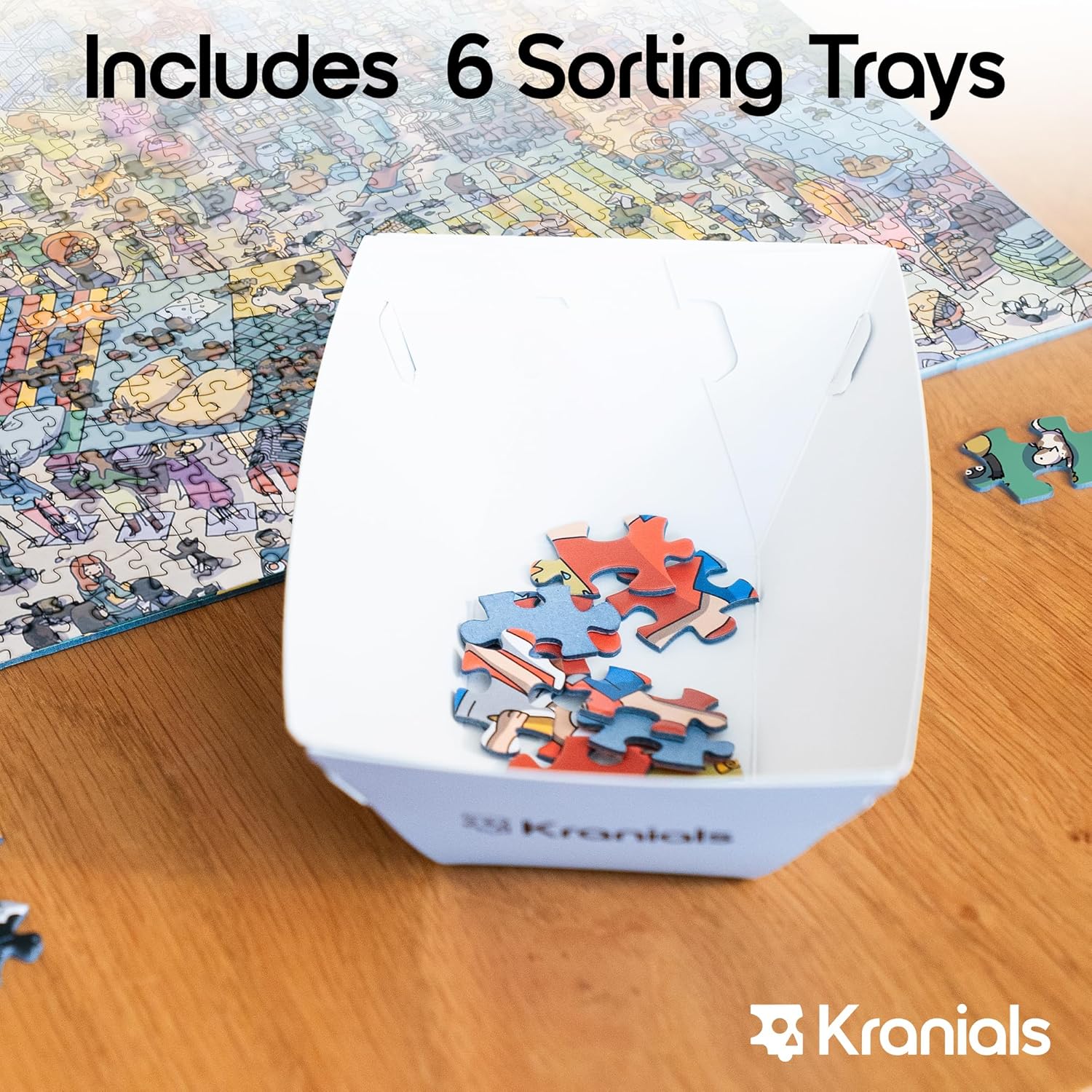 Cat Jigsaw Puzzle 1000 Piece – Cat Puzzle for Adults, Fun & Chaotic Jigsaw Puzzle of Cats – Unique Hand-Illustrated, Canvas Bag + 6 Sorting Trays – Wheres Waldo Style Adult Jigsaw Puzzles