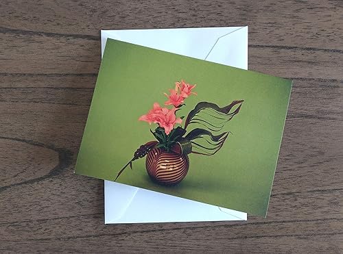 Miniatura 6 de Blank Note Cards Set, Original Art Blank Greeting Cards, Eco Friendly Notecards with Ikebana Flower Photo, Eco Friendly Recycled Paper Stationery