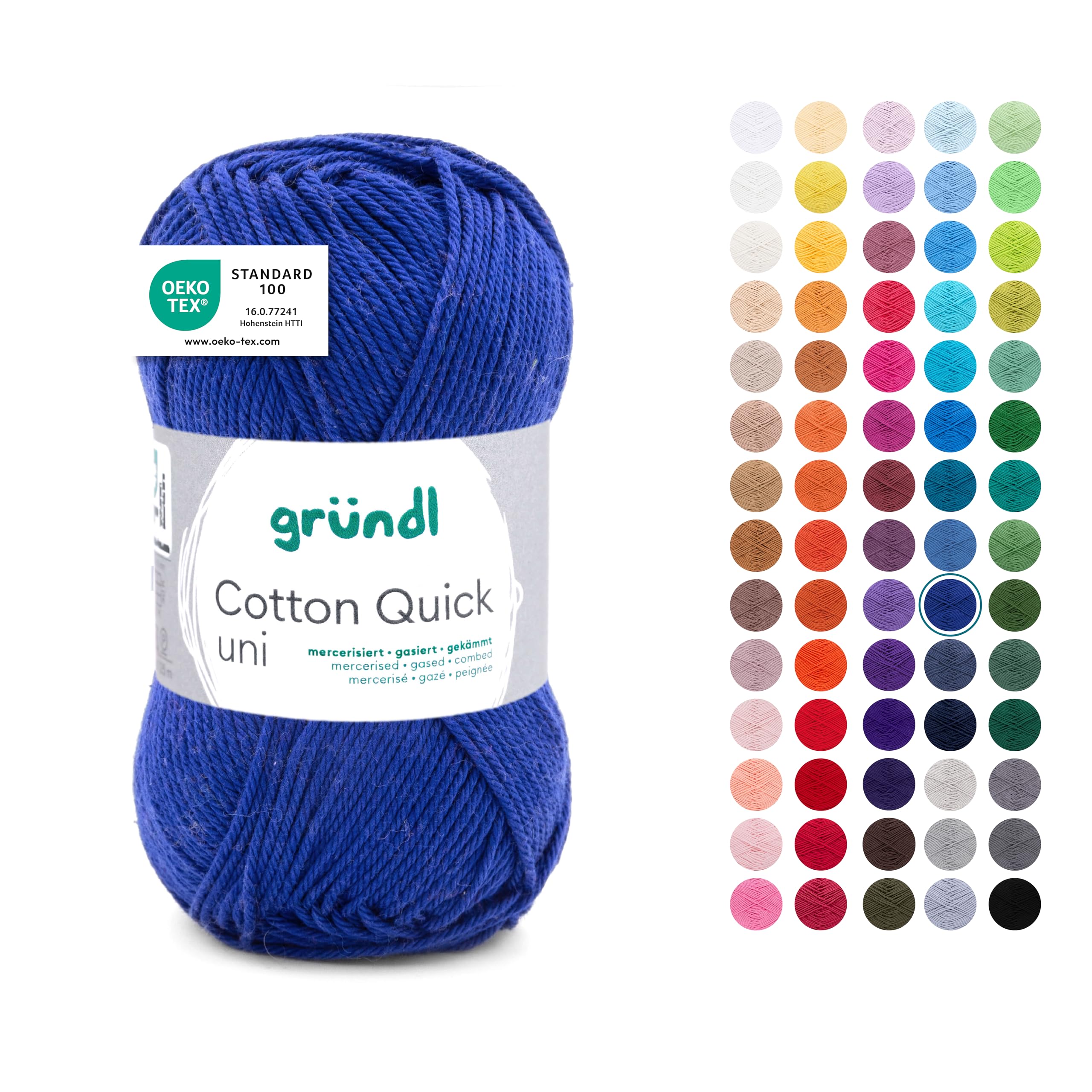 Gründl Wolle Cotton Quick uni Häkelgarn 1 Knäuel