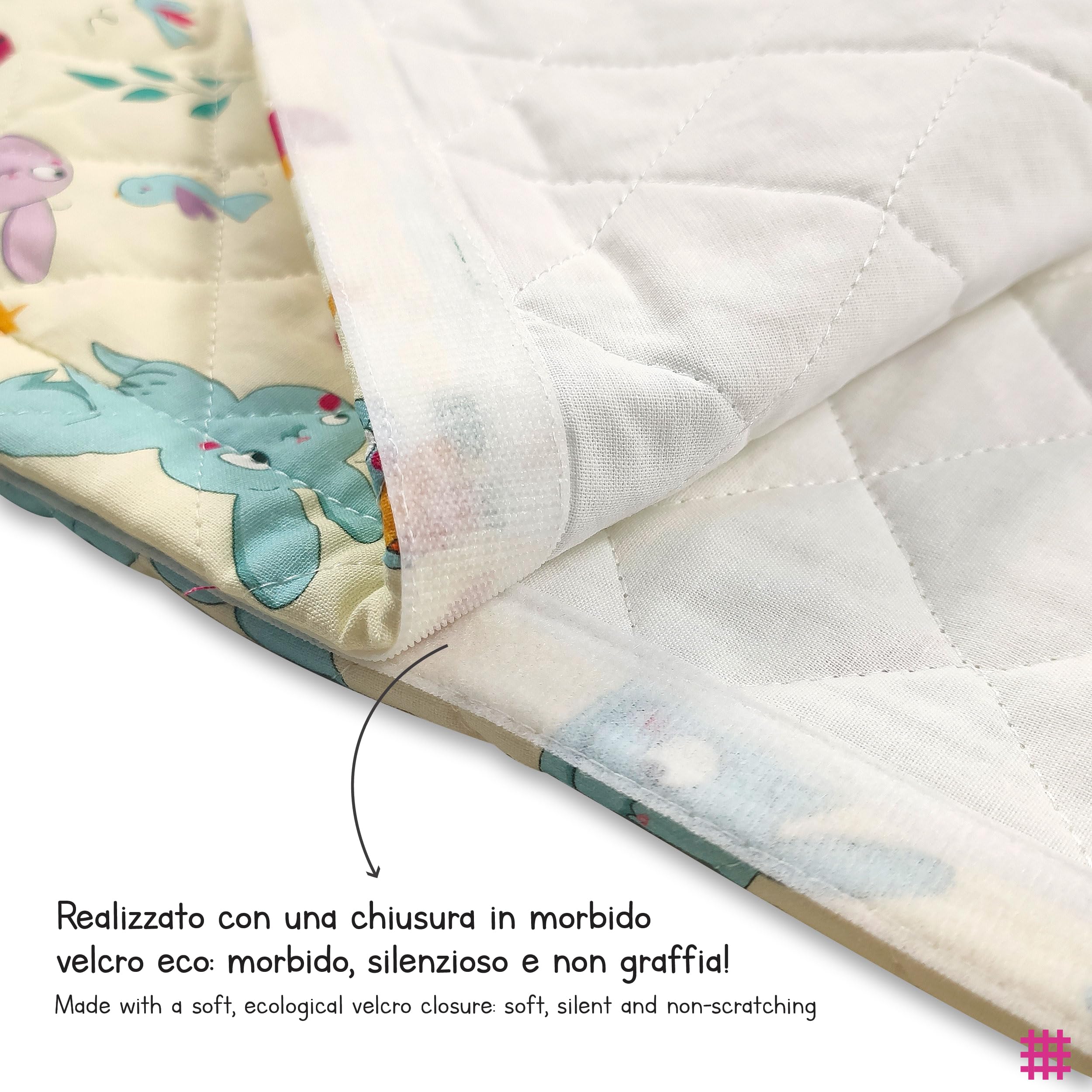 Set Asilo Coniglietti, Sacco nanna e sacchetto ricamato per Bimbo e Bimba da 2 a 6 Anni per la nanna e il riposino - Tessuto Trapuntato 100% Cotone - Made in Italy