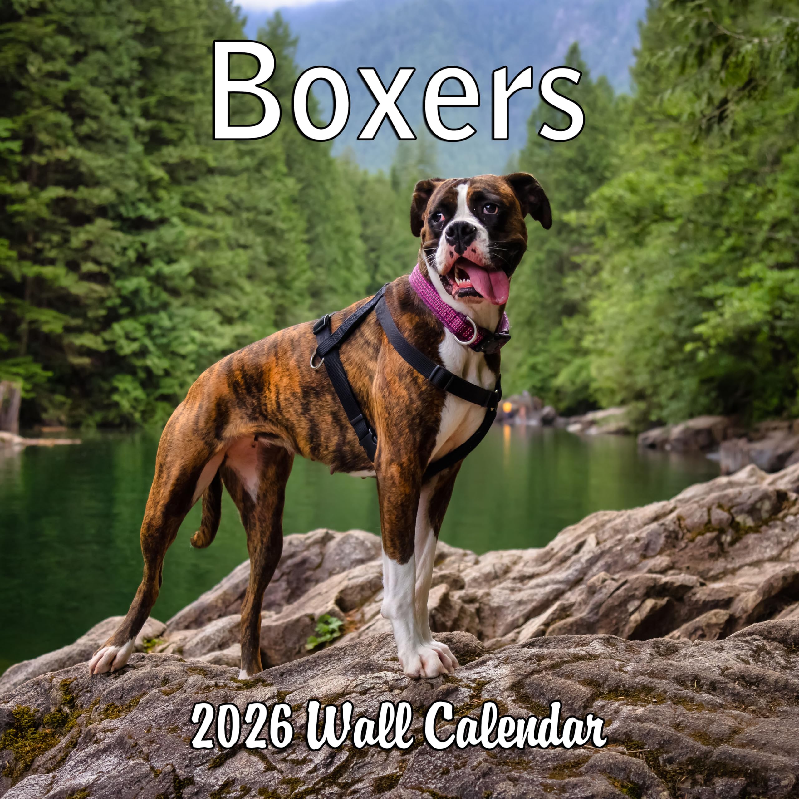 2026 Boxers Monthly Wall Calendar | Boxer Dog Breed 2026 Wall Calendar 2025-2026