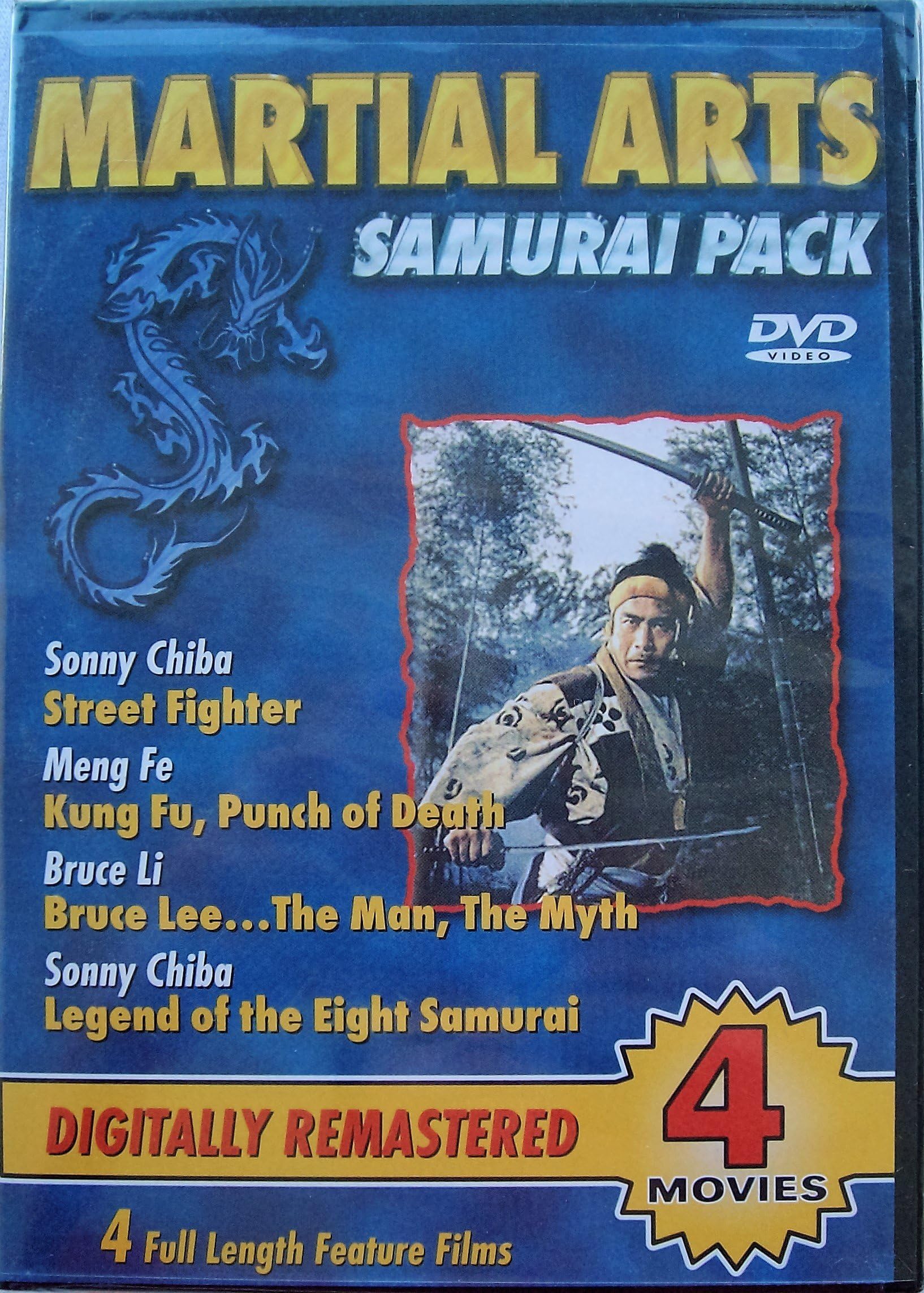 - Martial Arts Samurai Pack: (Legend of the 8 Samurai / Street Fighter / Bruce Lee "The Man The Myth" / Kung Fu: Punch of Death)