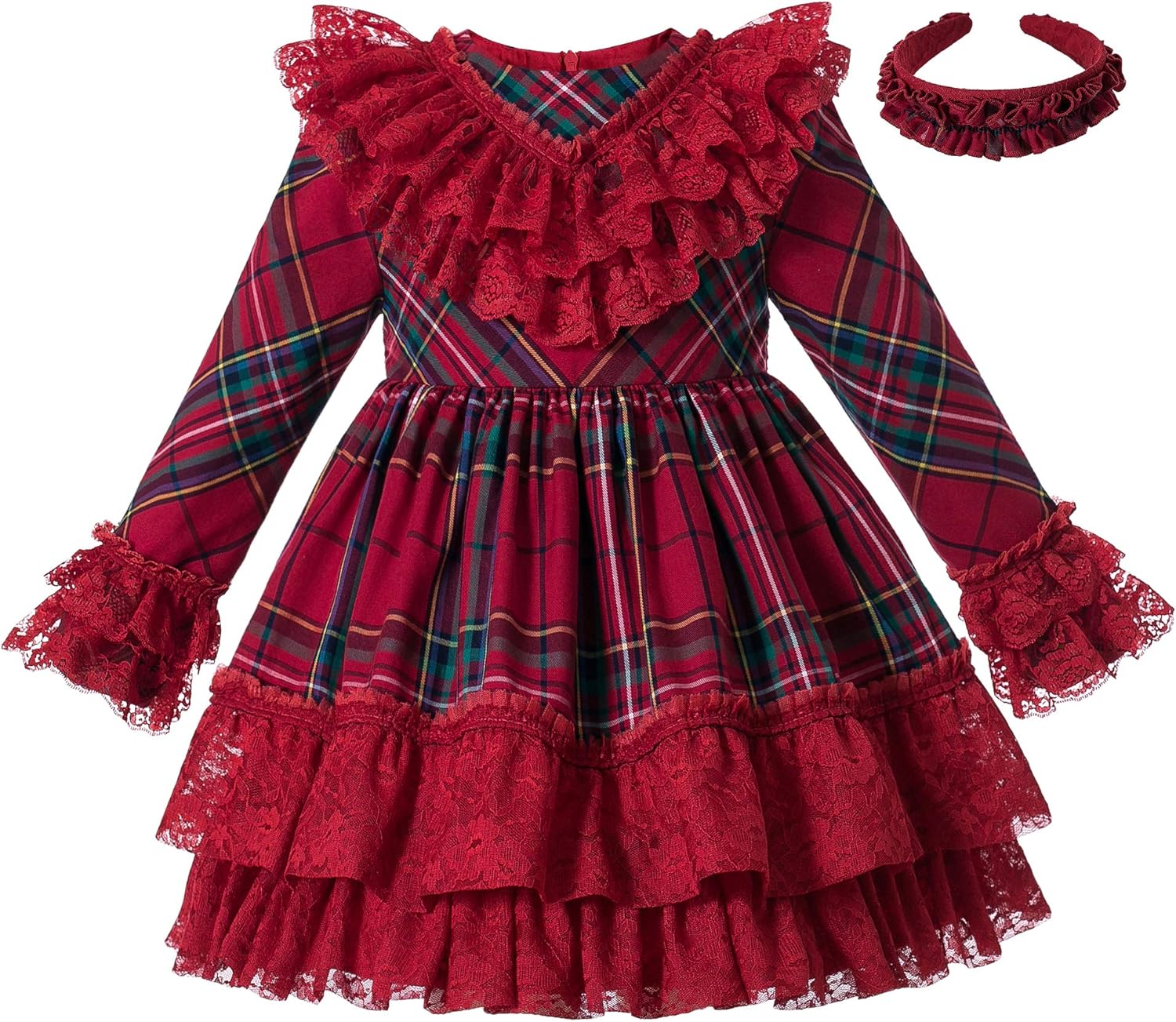 sachin and babi light blue dress Pettigirl Girls Christmas Winter Vintage Red Plaid Palestine