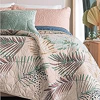 Vianney Novo Creta Queen Comforter 91x93 Reversible Lightweight All-Season Quilt Blanket Soft Cozy Throw for Bed Couch