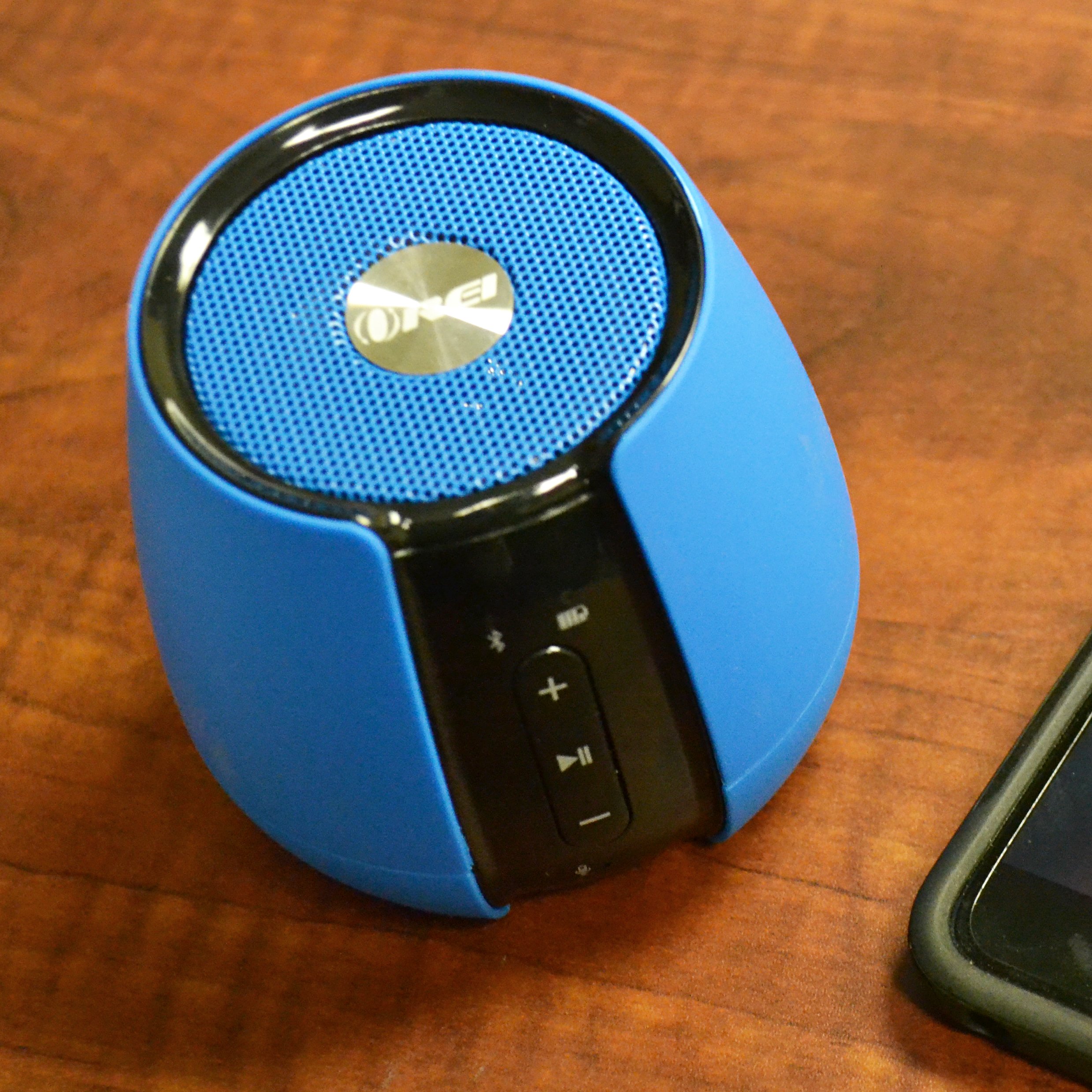 OREI Rechargeable Compact Bluetooth 4.0 Wireless Speaker, Powerful Sound, With Built in Mic, Dust-proof Speaker - Blue