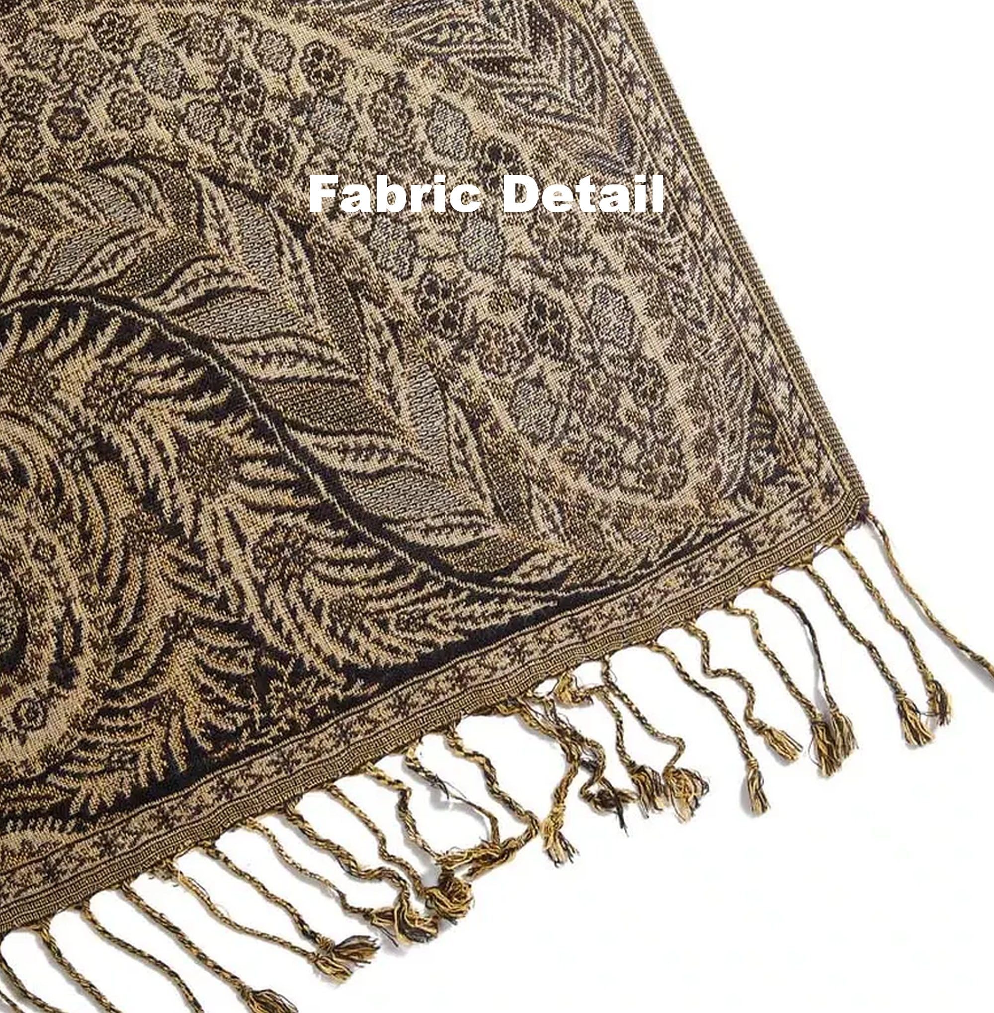 GFM Écharpe de style pashmina de fleurs en mosaïque.(MSC-A)