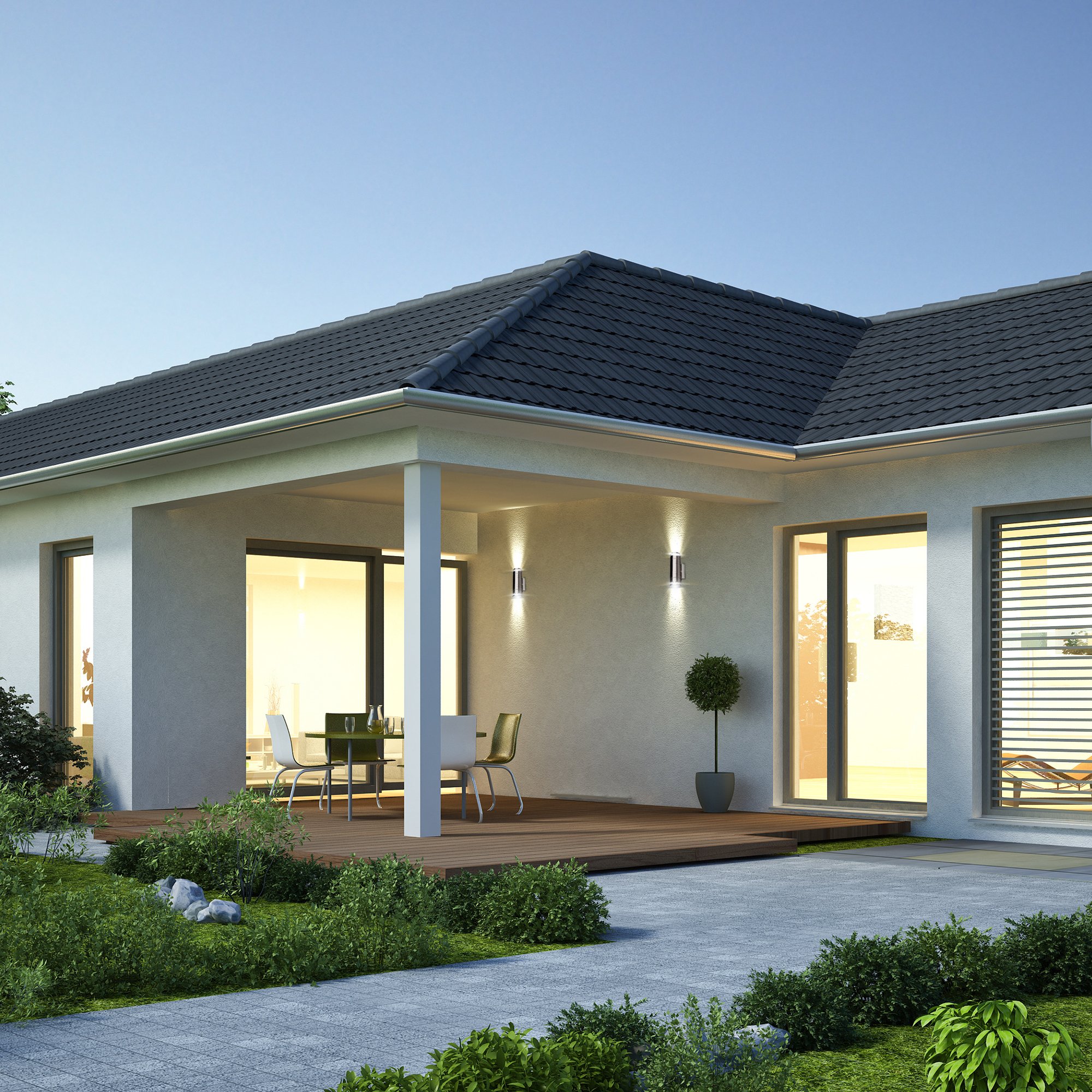 Lot De 2 Appliques Murales LED Intérieur/extérieur Avec Détecteur De