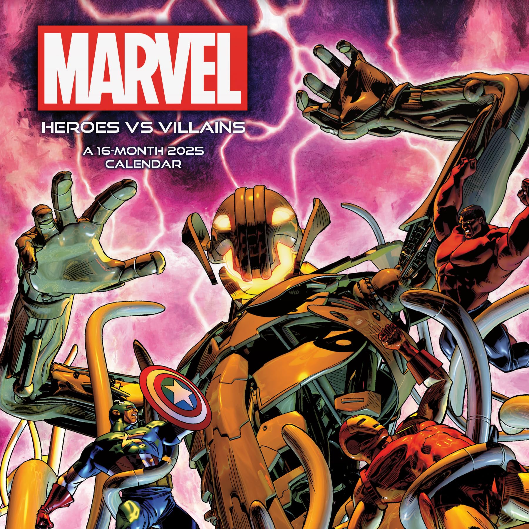 2025 Marvel Heroes vs. Villains Wall Calendar | Amazon.com.br